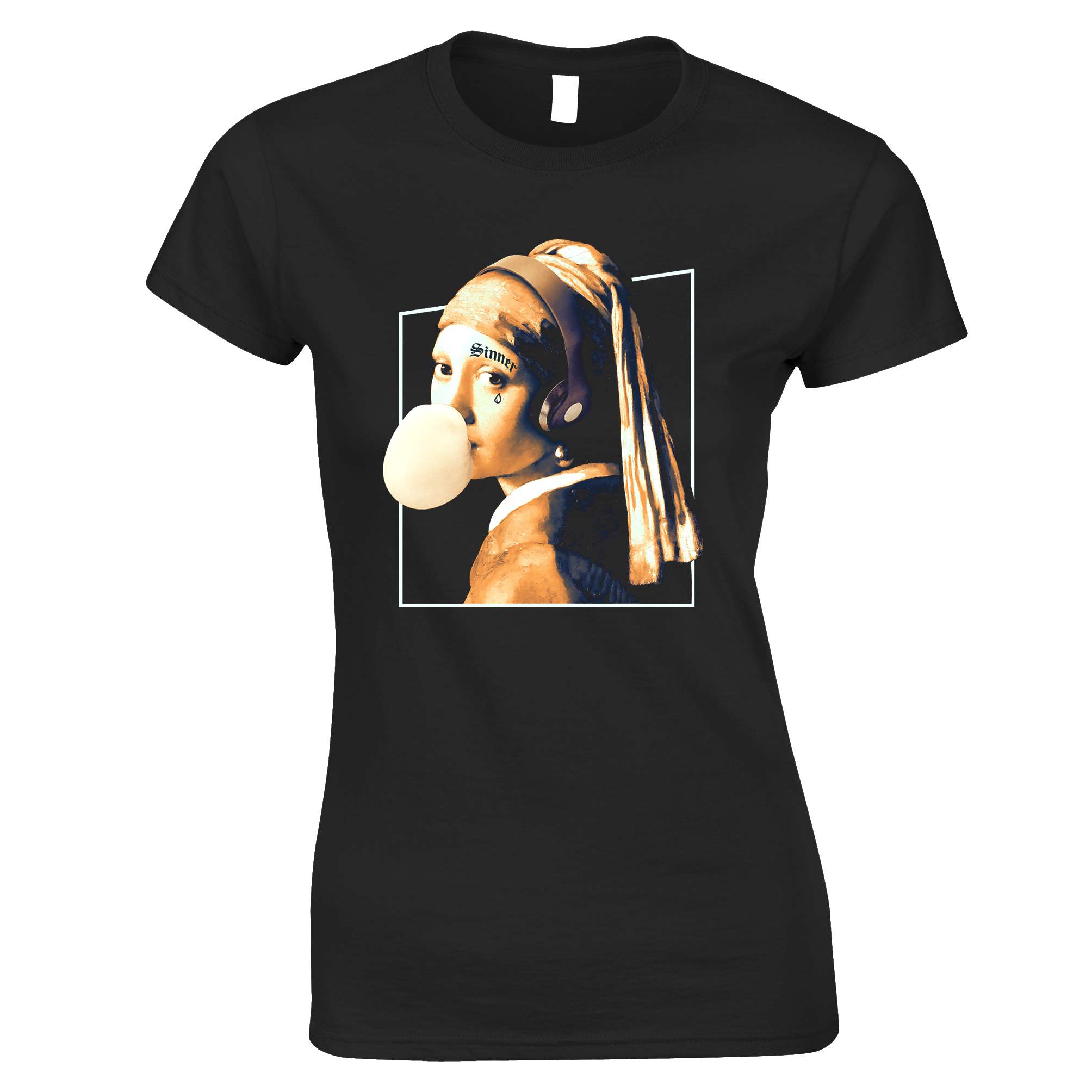 Girl with a Face Tattoo Womens T Shirt