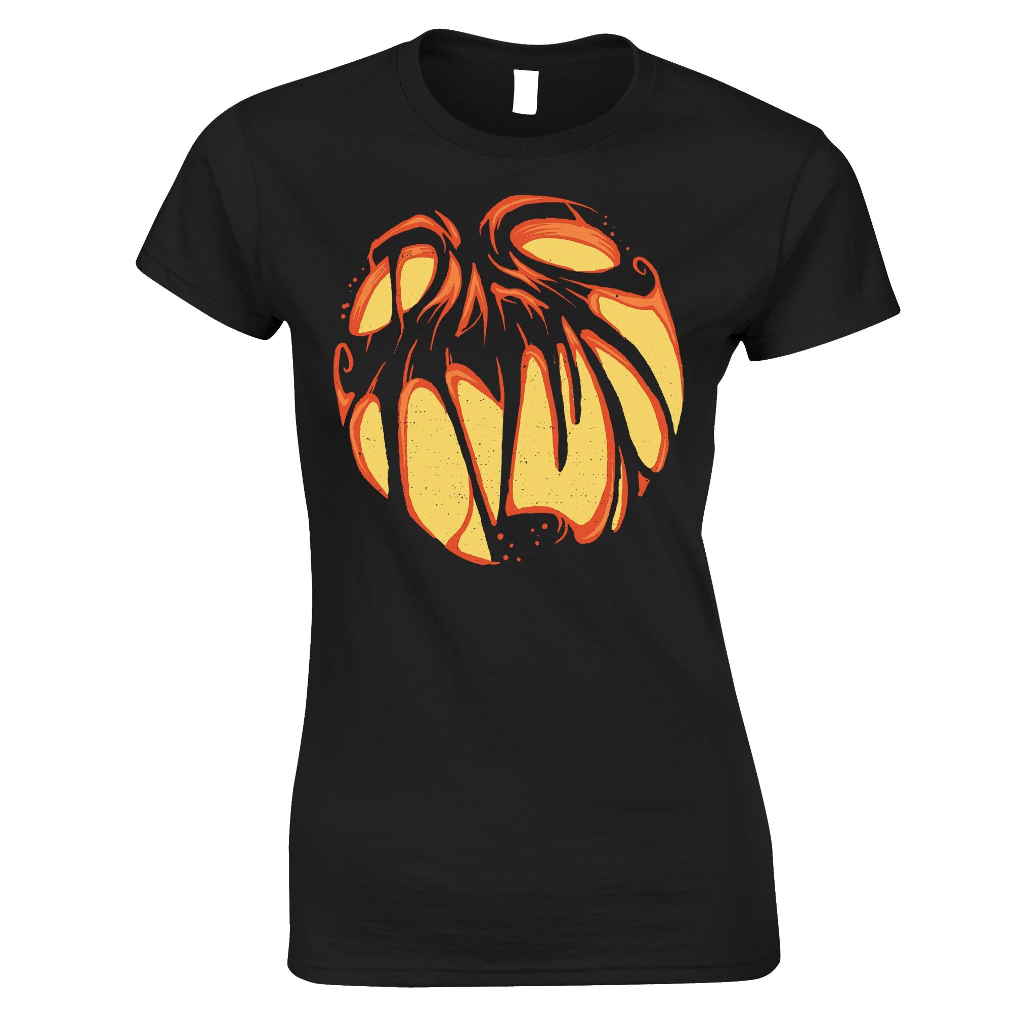 Spooky Pumpkin Halloween Womens T Shirt