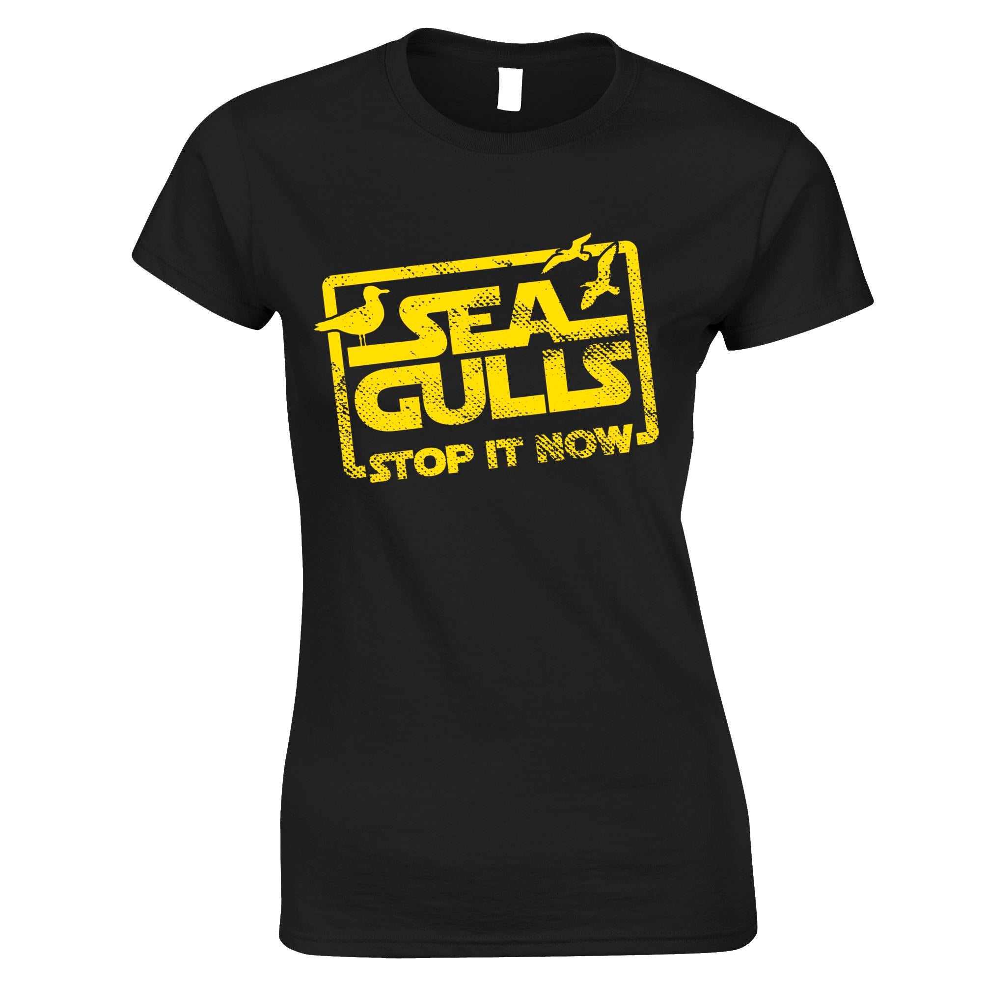 Sea Gulls Stop It Now Womens T Shirt