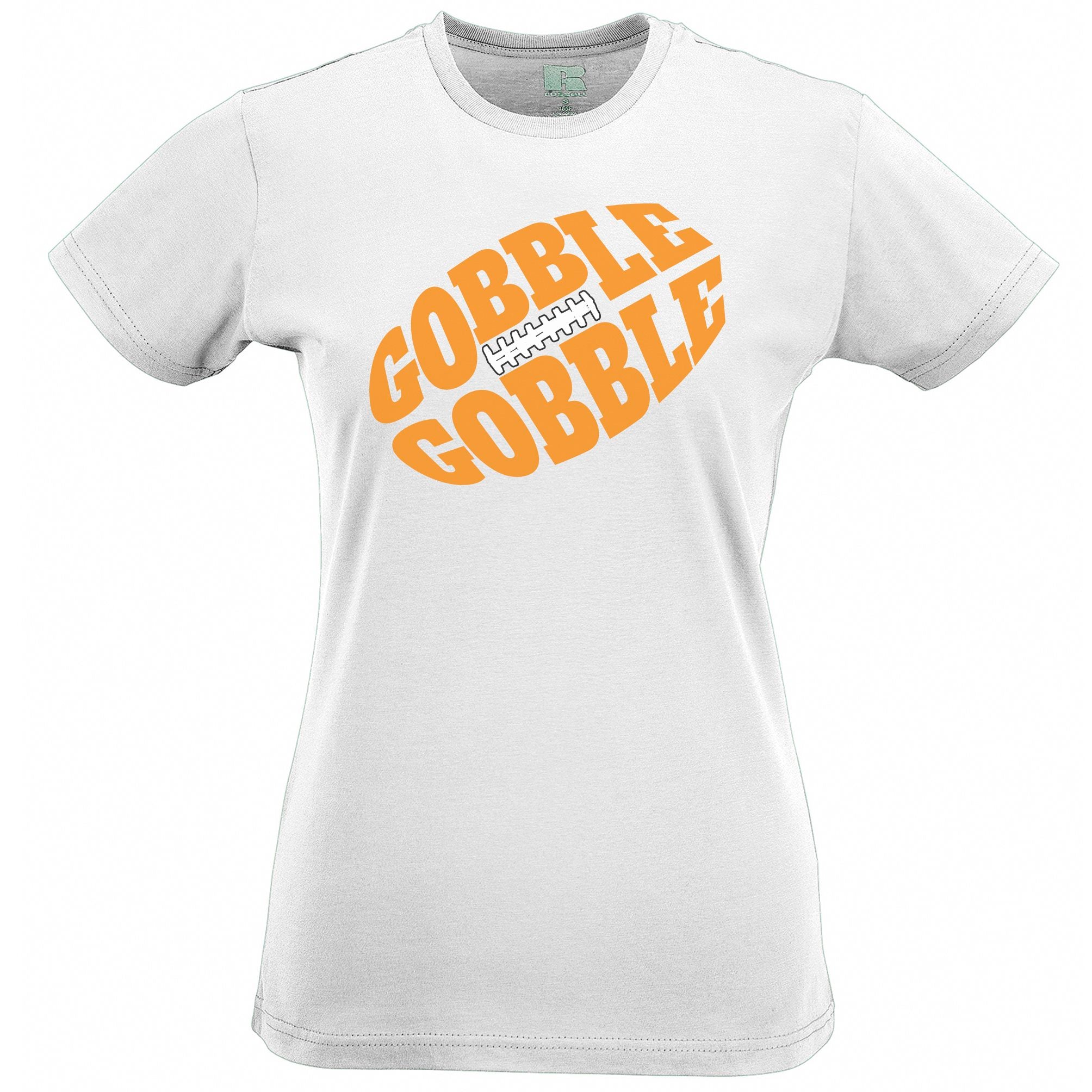 Thanksgiving Womens T Shirt American Football Gobble Slogan