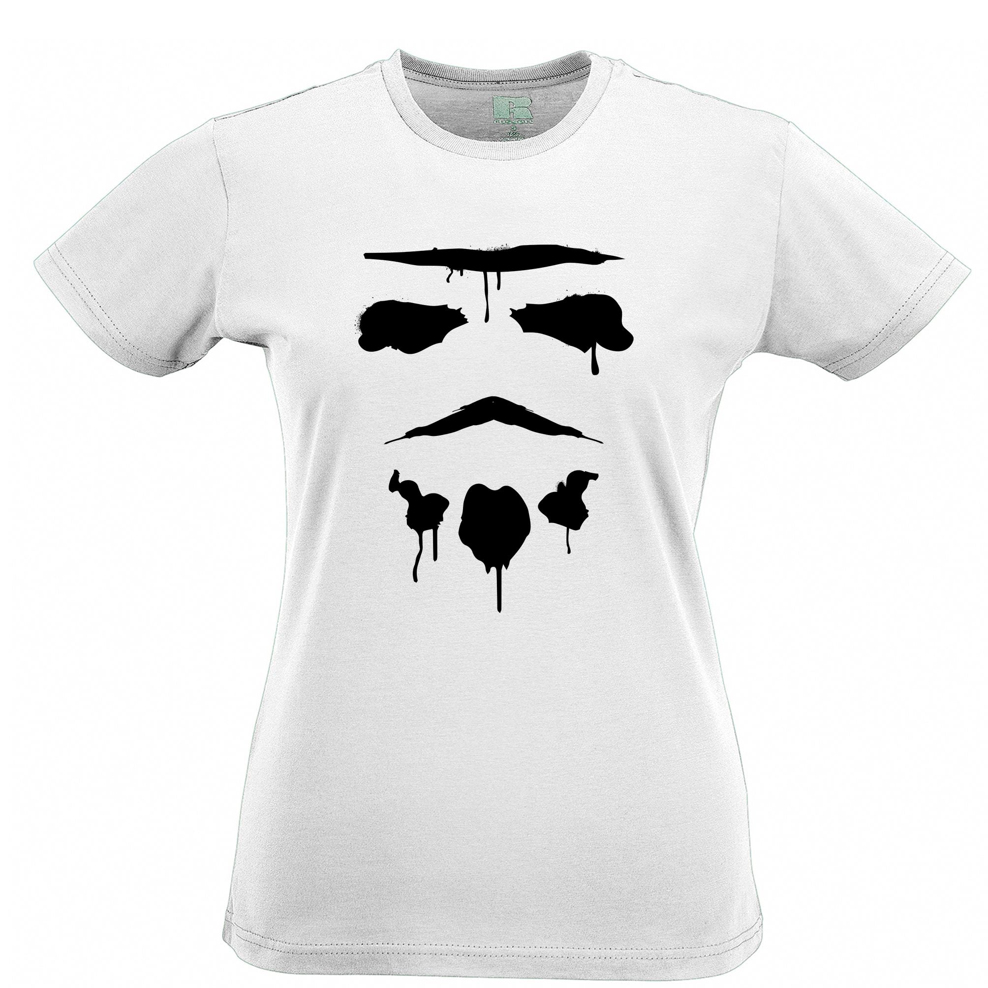 Graffiti Trooper Helmet Womens T Shirt