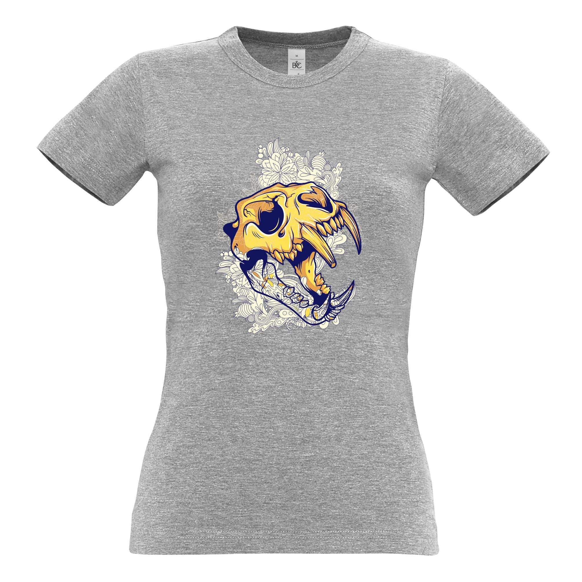 Ice Age Art Womens T Shirt Sabertooth Tiger Skull Graphic