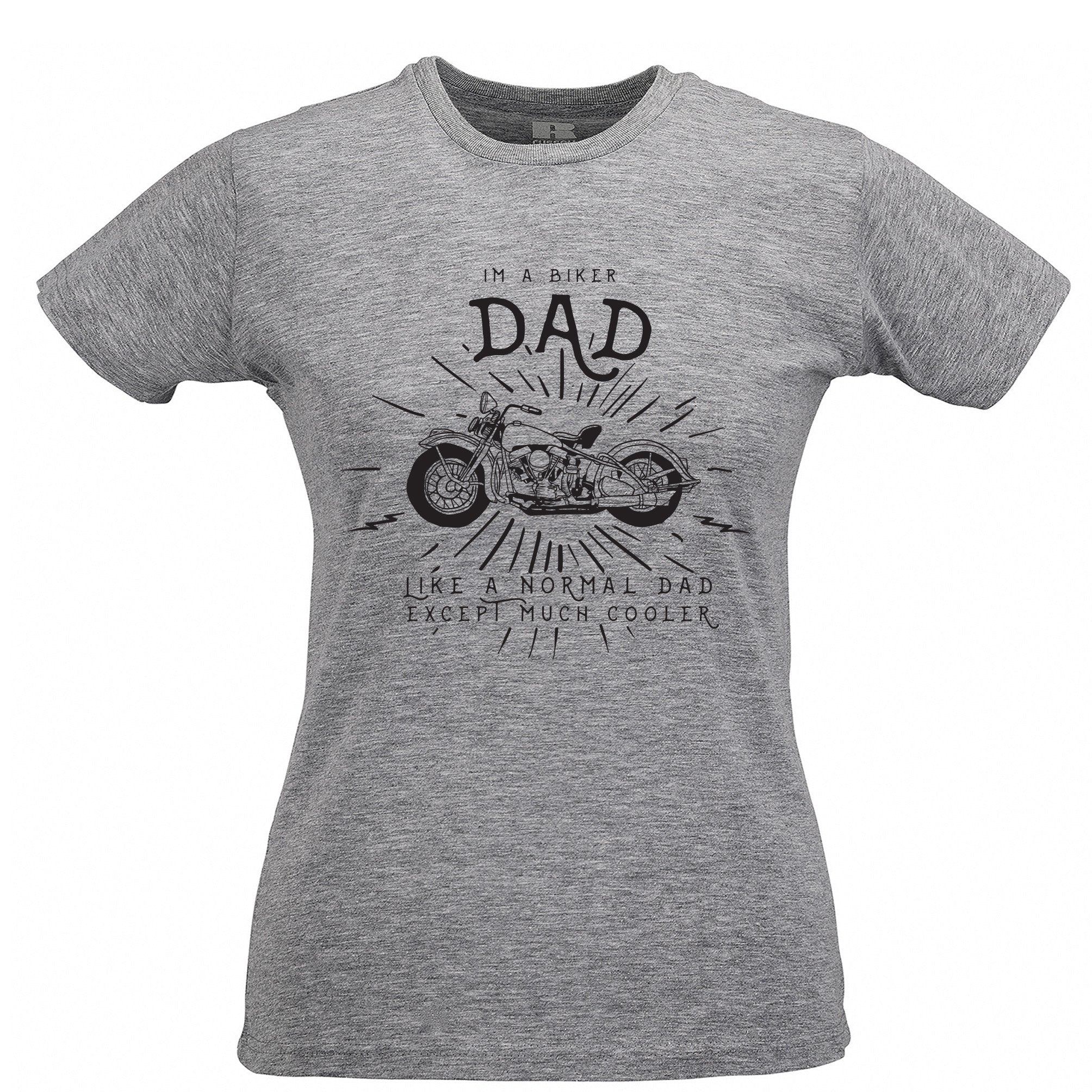 Motorcycle Womens T Shirt I'm A Biker Dad Slogan