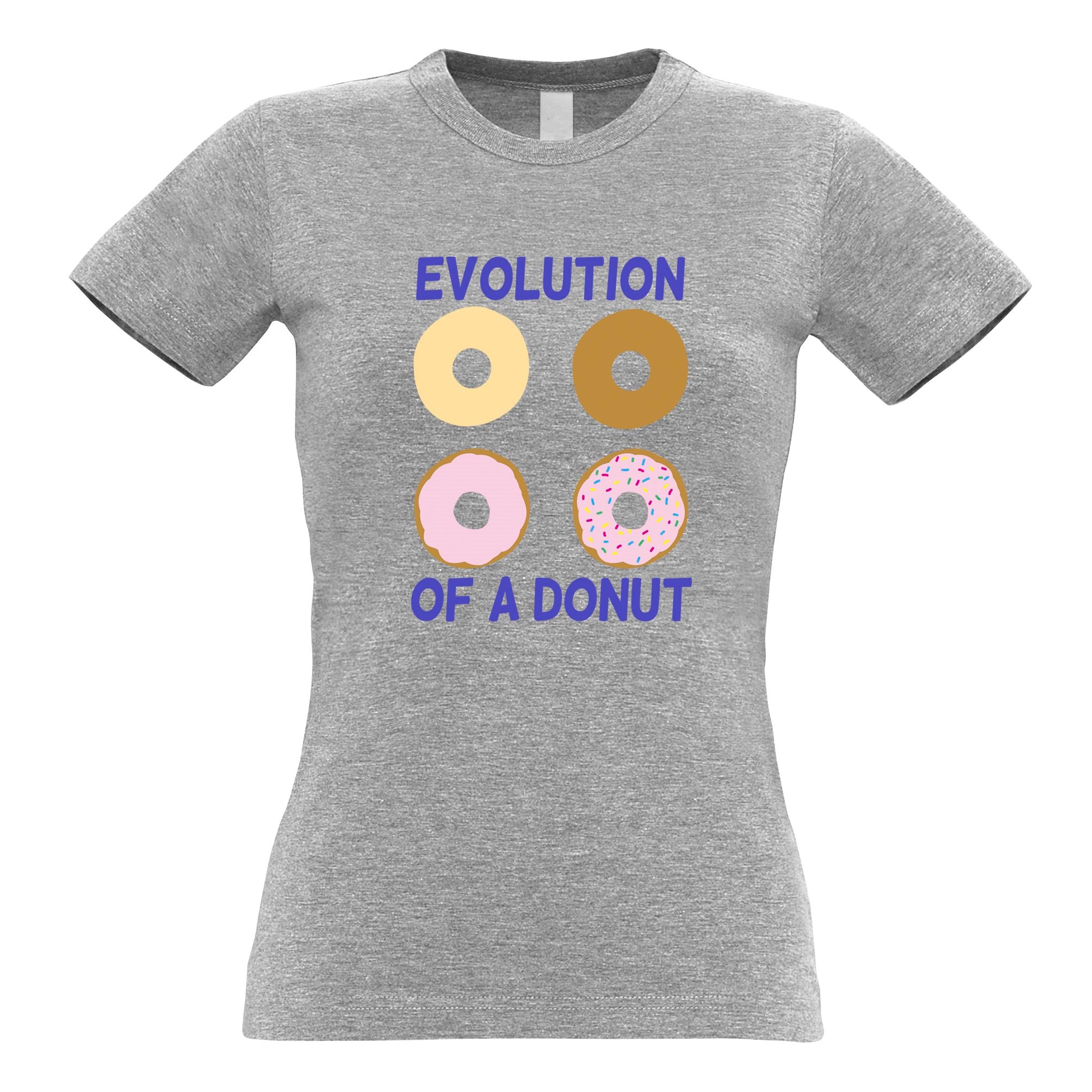 Novelty Food Womens T Shirt The Evolution Of A Donut