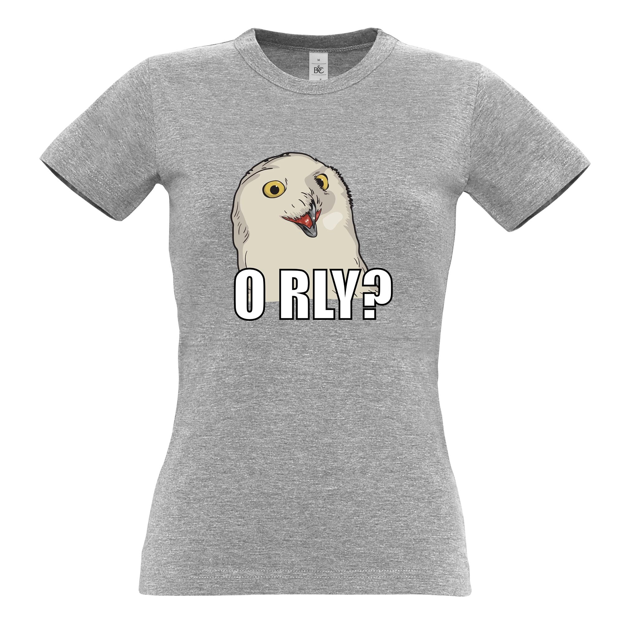 Joke Internet Meme Womens T Shirt ORLY Snowy Owl Slogan