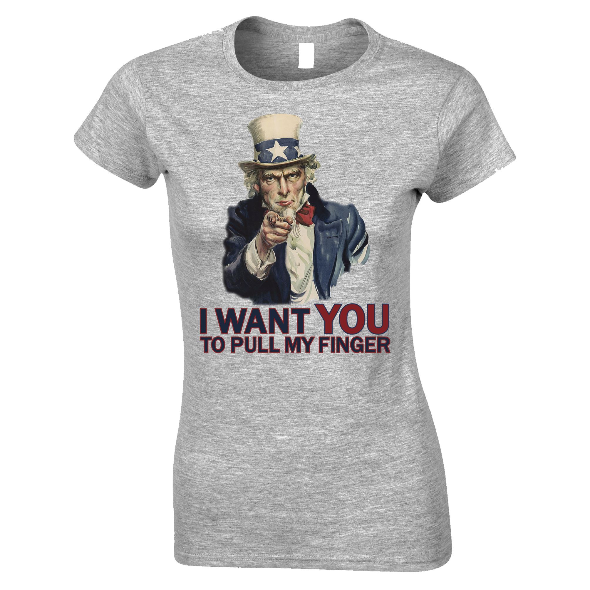 Uncle Sam's Pull My Finger Womens T Shirt