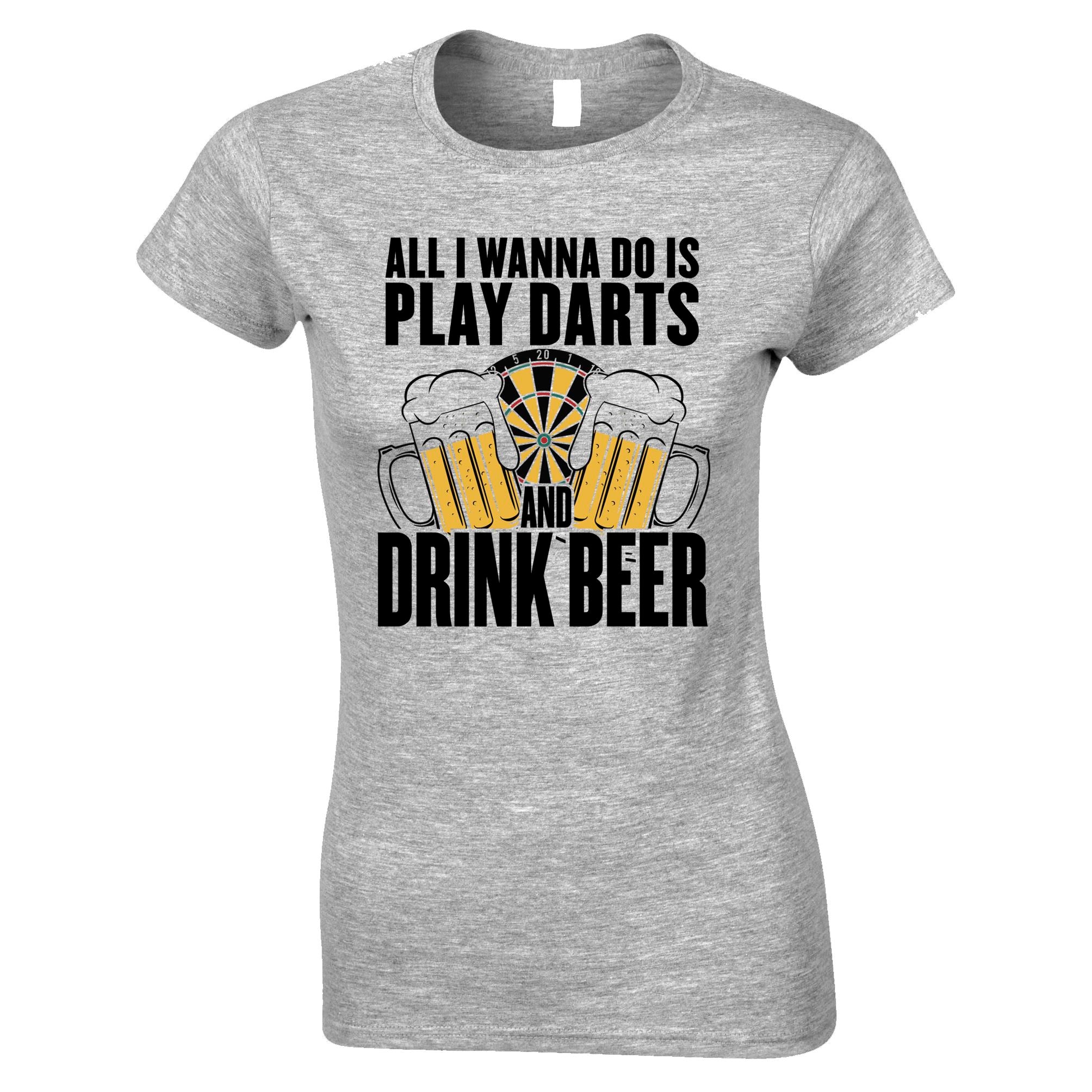 Play Darts and Drink Beer Womens T Shirt