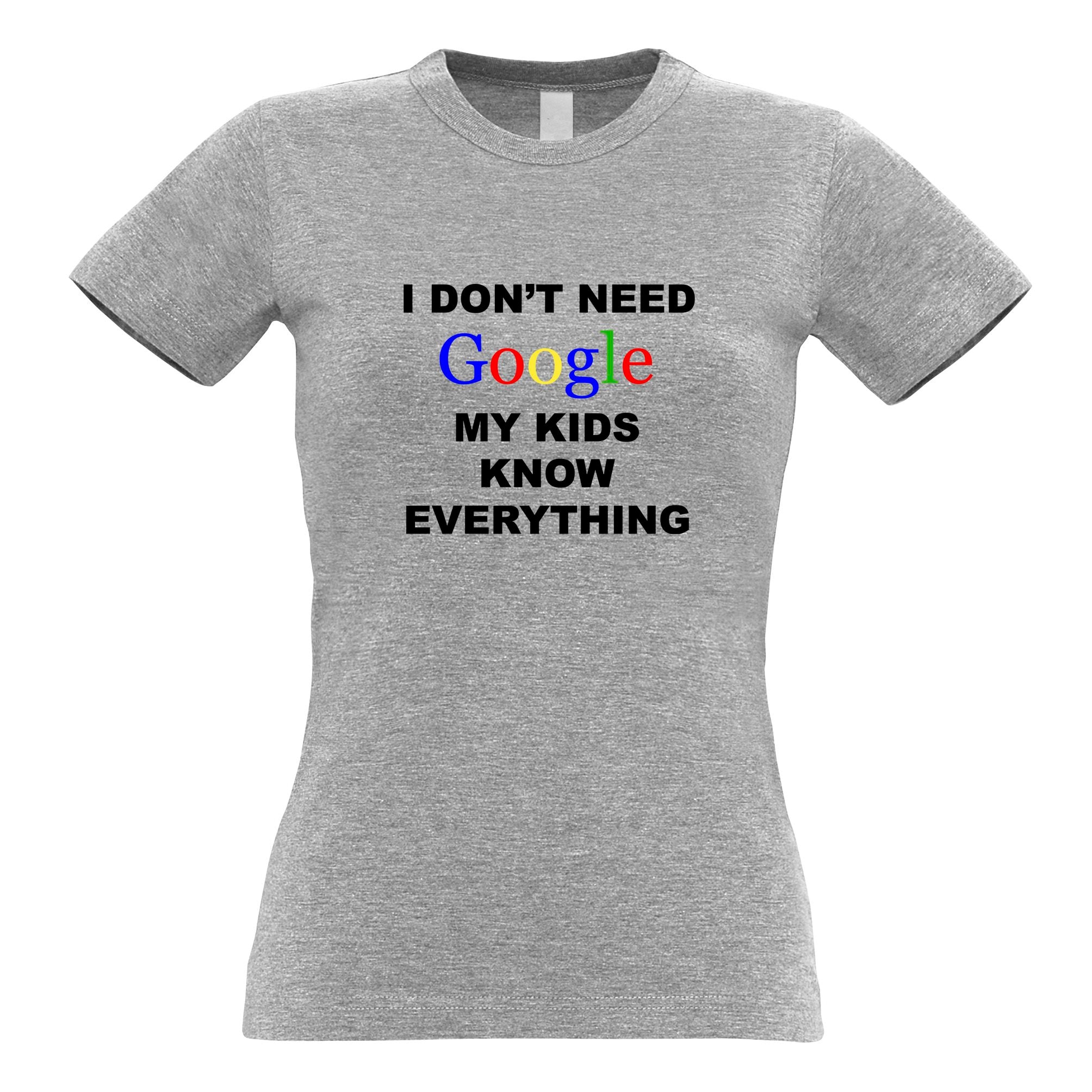 I Don't Need Google Womens T Shirt My Kids Know Everything