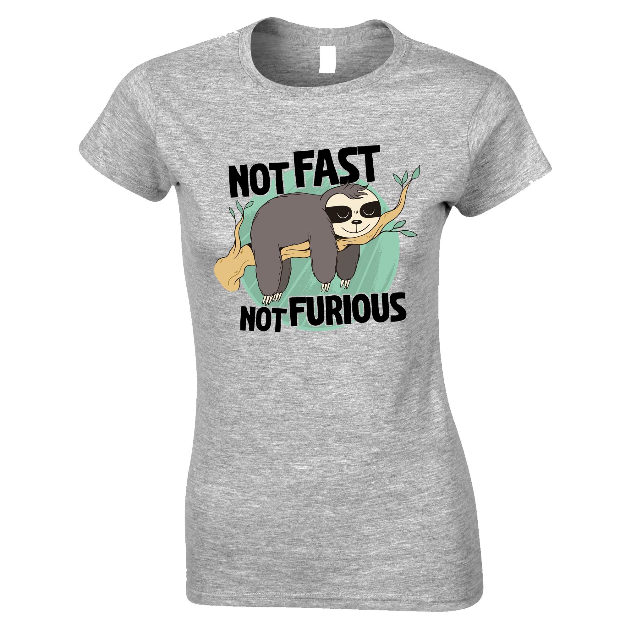 Not Fast Not Furious Sloth Womens T Shirt