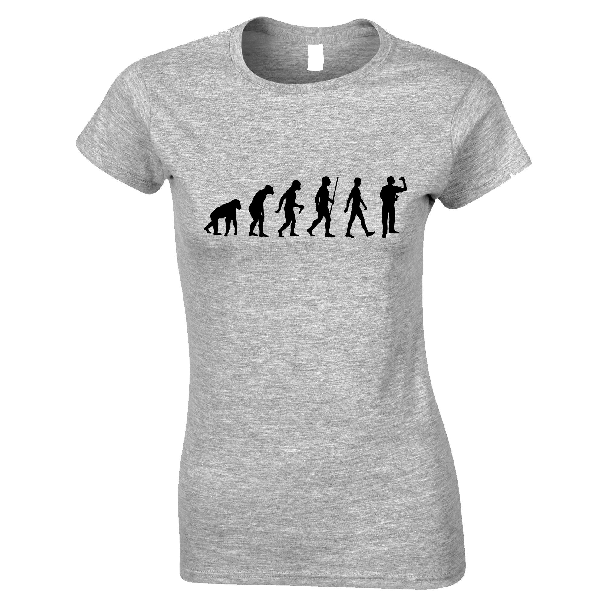 Darts Womens T Shirt Evolution of a Darts Player