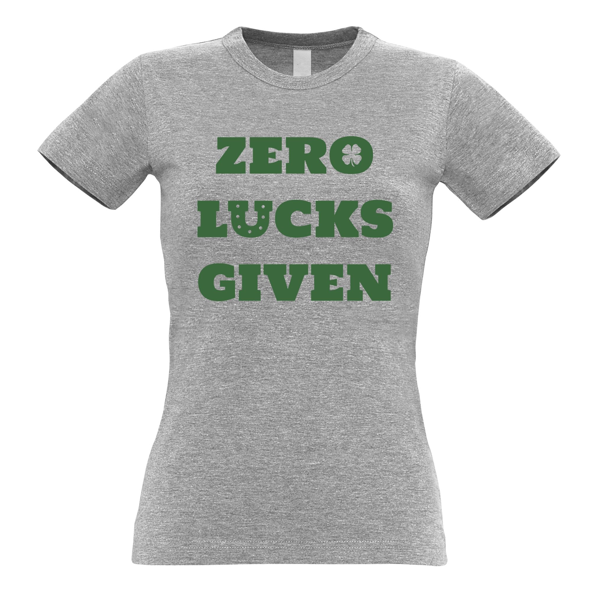 St. Patricks Womens T Shirt No Lucks Given Slogan