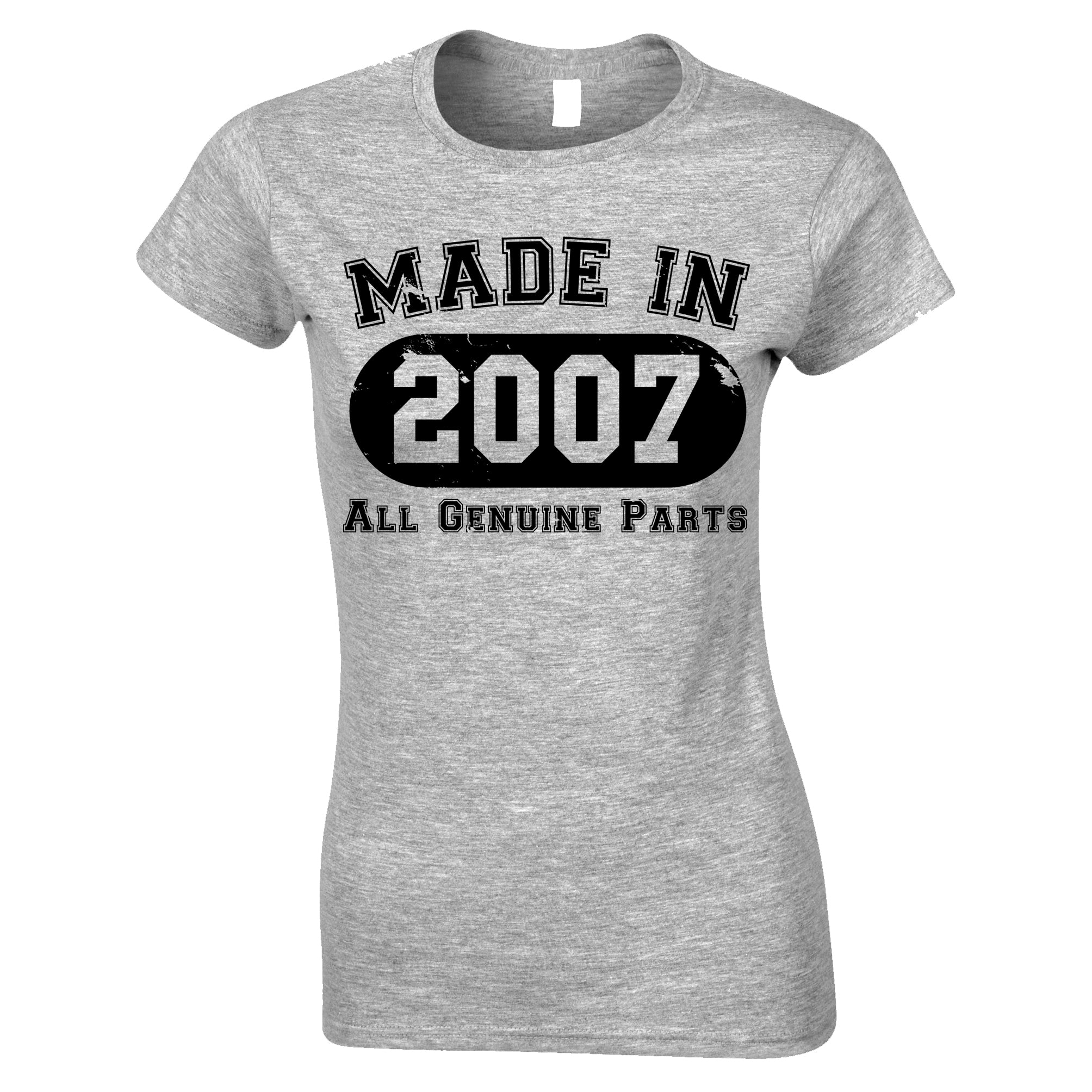 16th Birthday Womens T Shirt Made in 2007 - All Genuine Parts