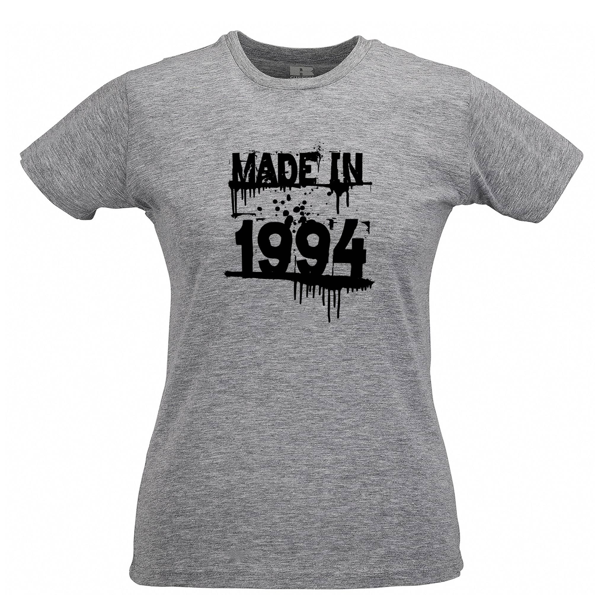 Birthday Womens T Shirt Made In 1994 Graffiti