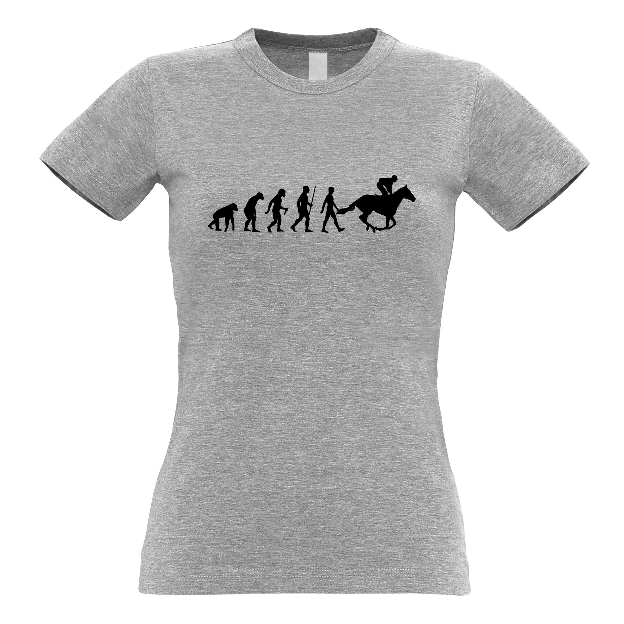 Evolution Of Horse Riding Womens T Shirt