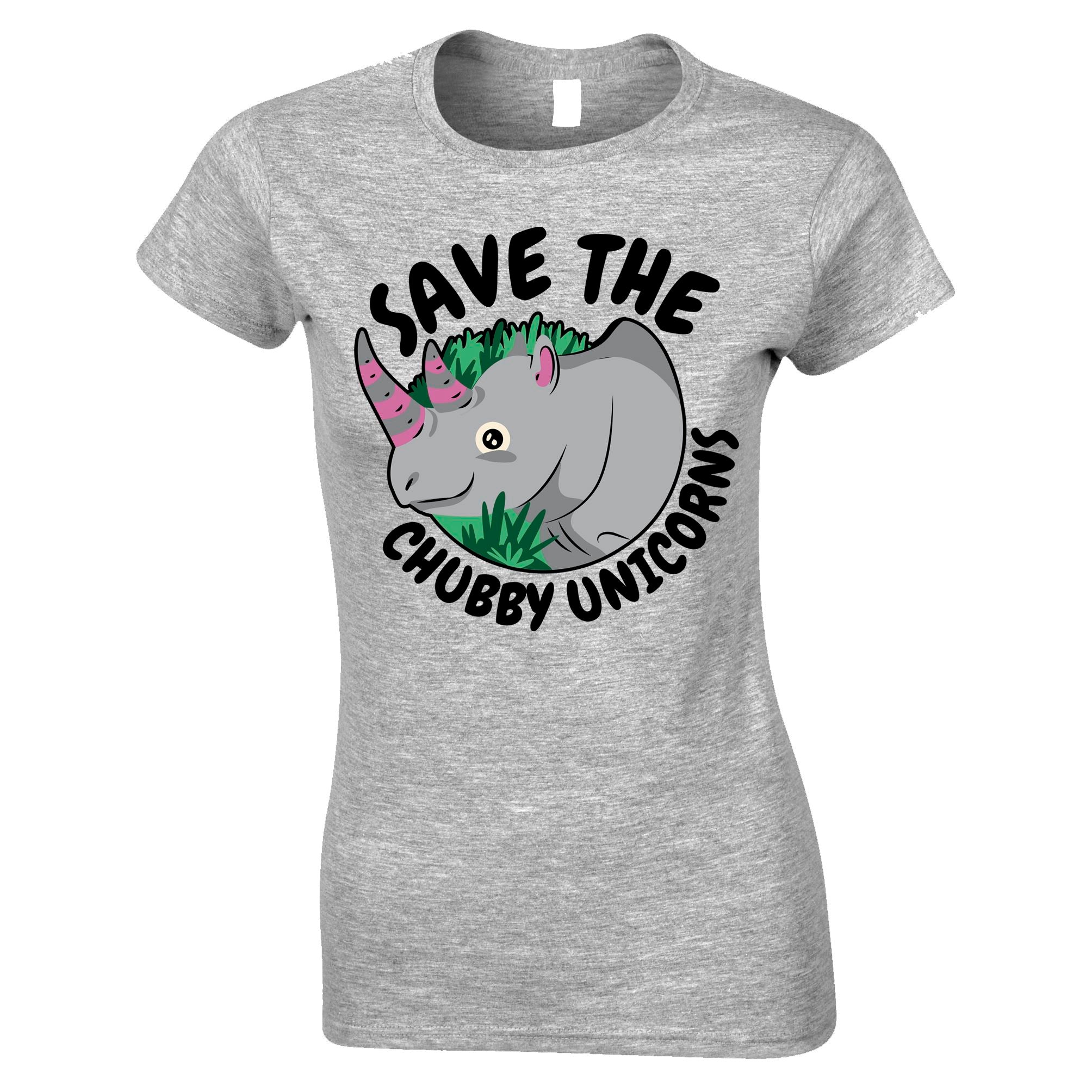 Save The Chubby Unicorns Womens T Shirt