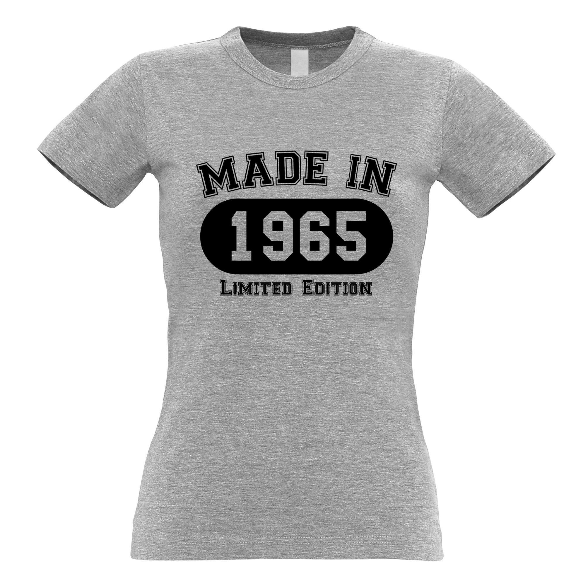 Birthday Womens T Shirt Made in 1965 Limited Edition