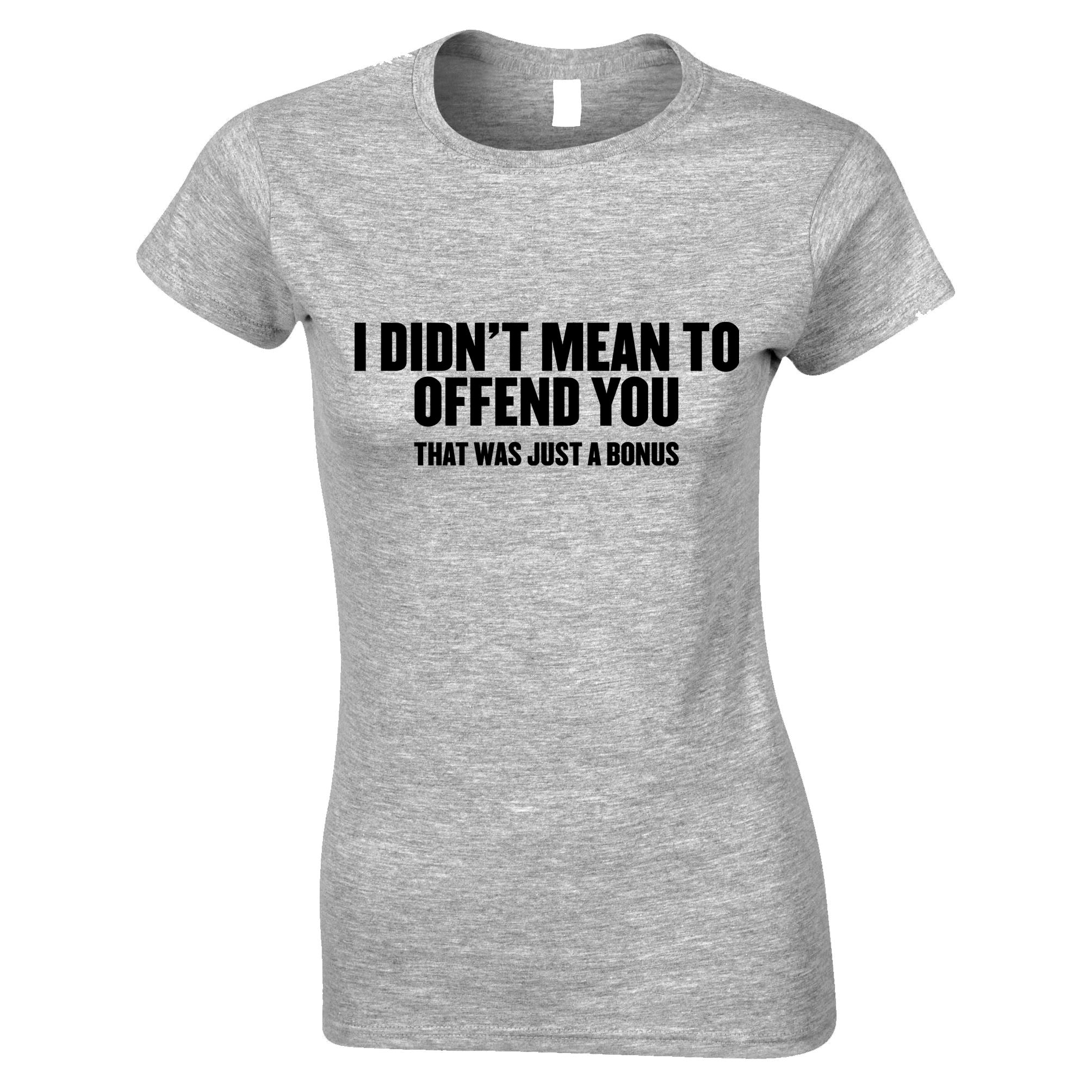 Didn't Mean To Offend You Womens T Shirt