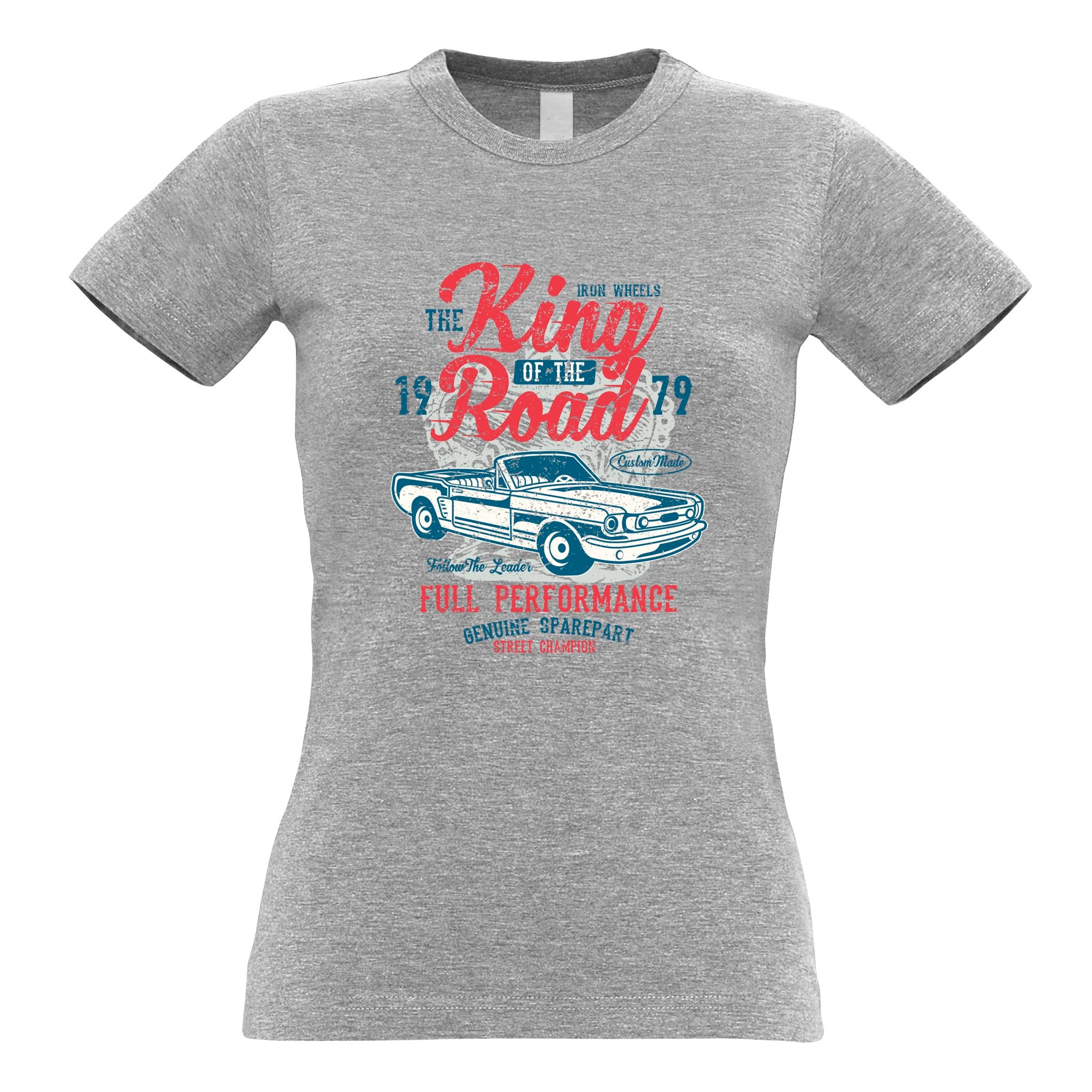 Retro Car Womens T Shirt King Of The Road 1979