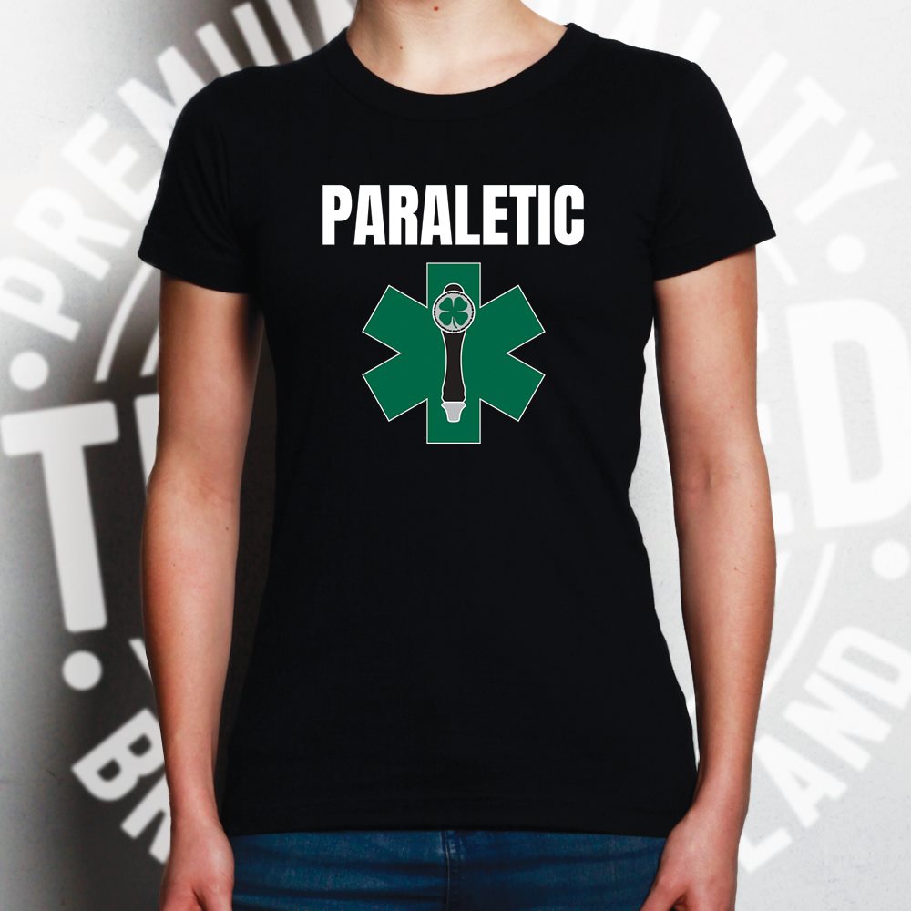 St. Patricks Womens T Shirt Paraletic joke Pun