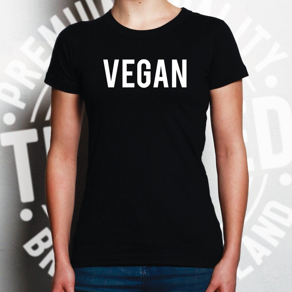 Lifestyle Womens T Shirt I Am A Vegan Stylish Text