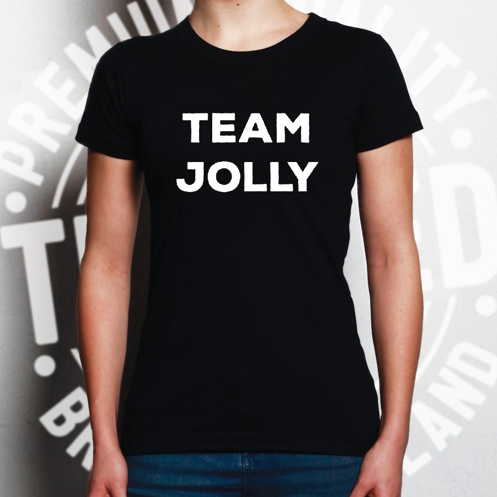 Novelty Christmas Womens T Shirt Team Jolly Slogan