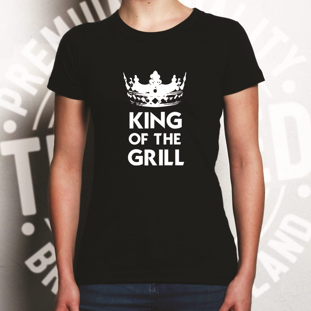 Novelty Cooking Womens T Shirt King Of The Grill Slogan