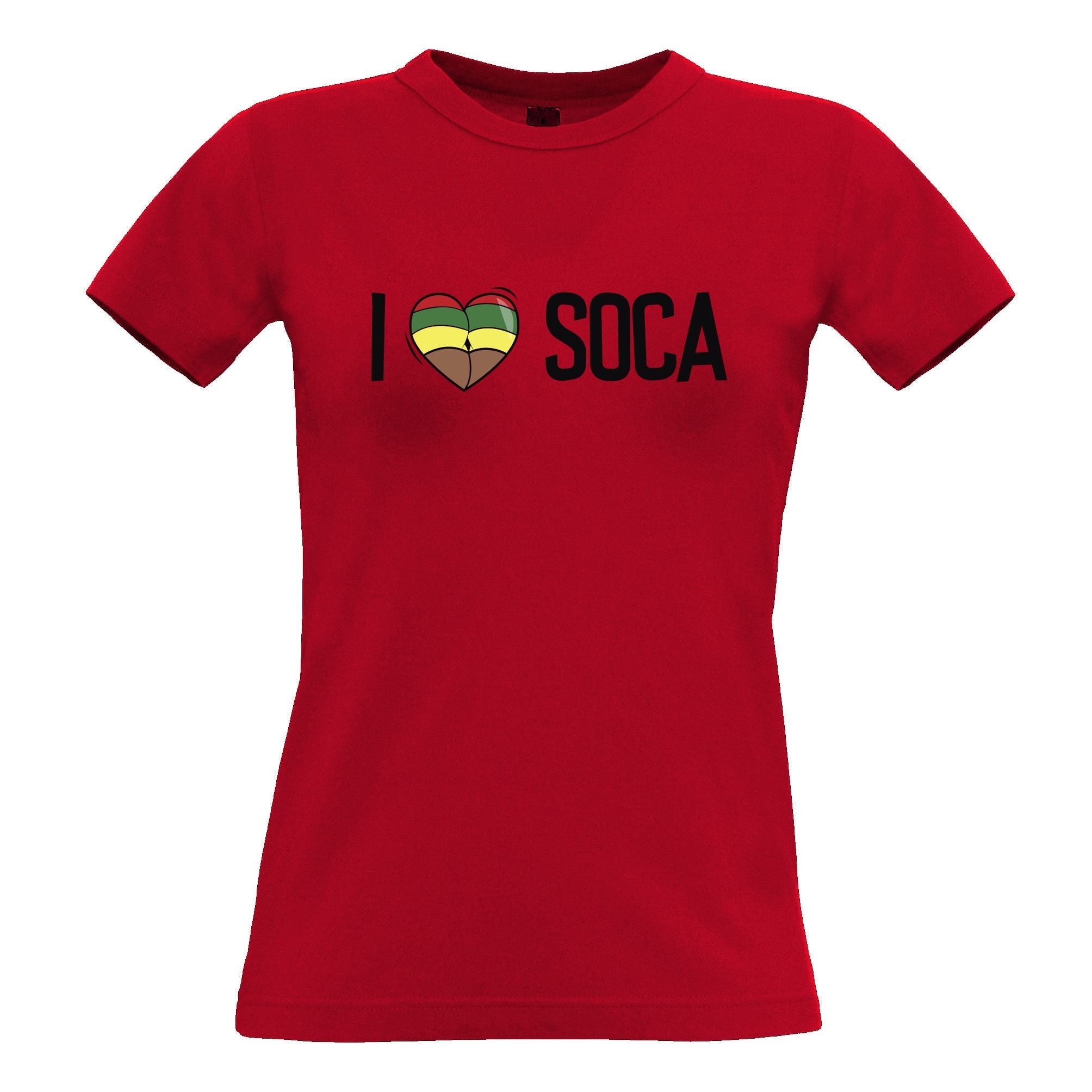 Music Womens T Shirt I Love Soca Reggae Jamaica Dub Carnival