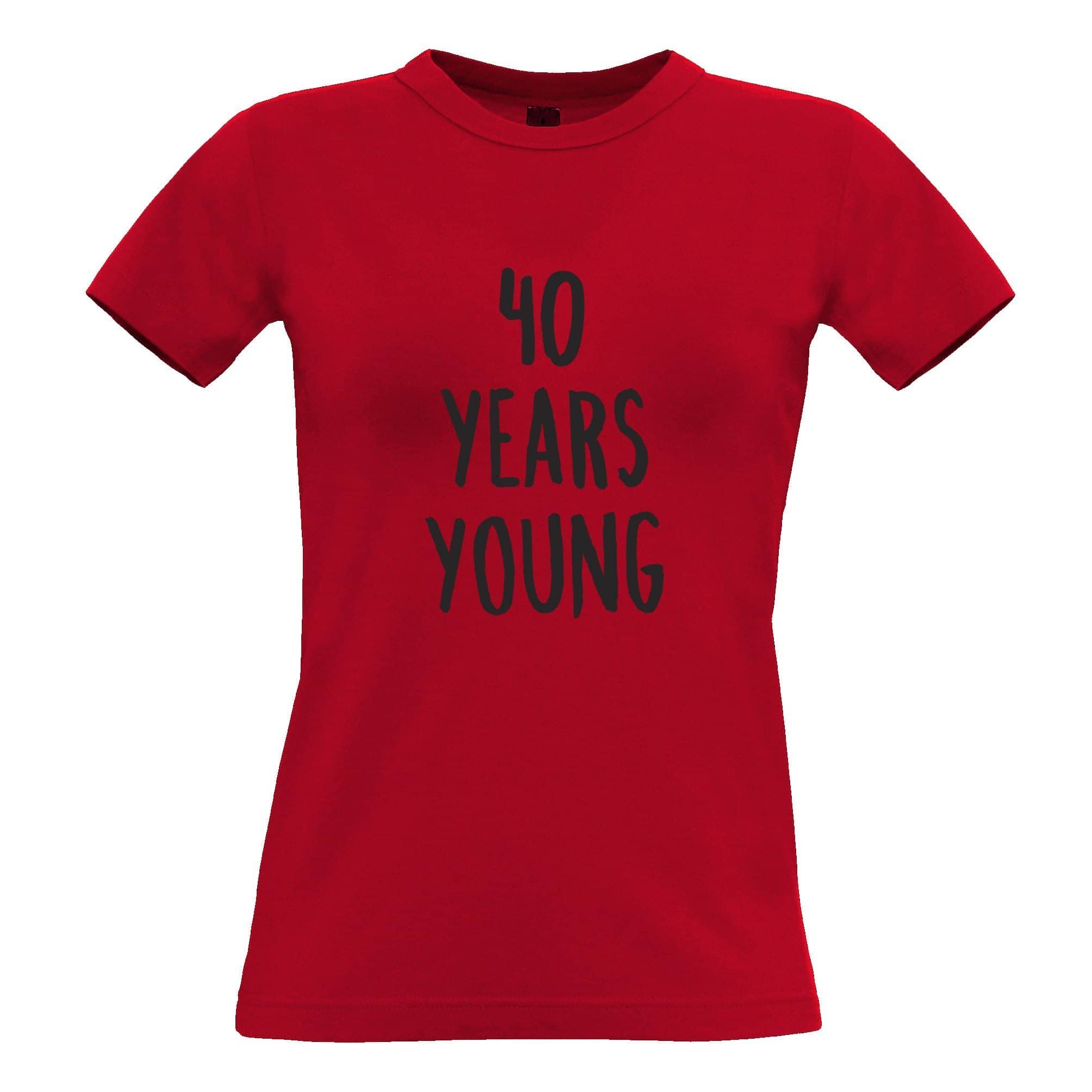 Joke 40th Birthday Womens T Shirt 40 Years Young