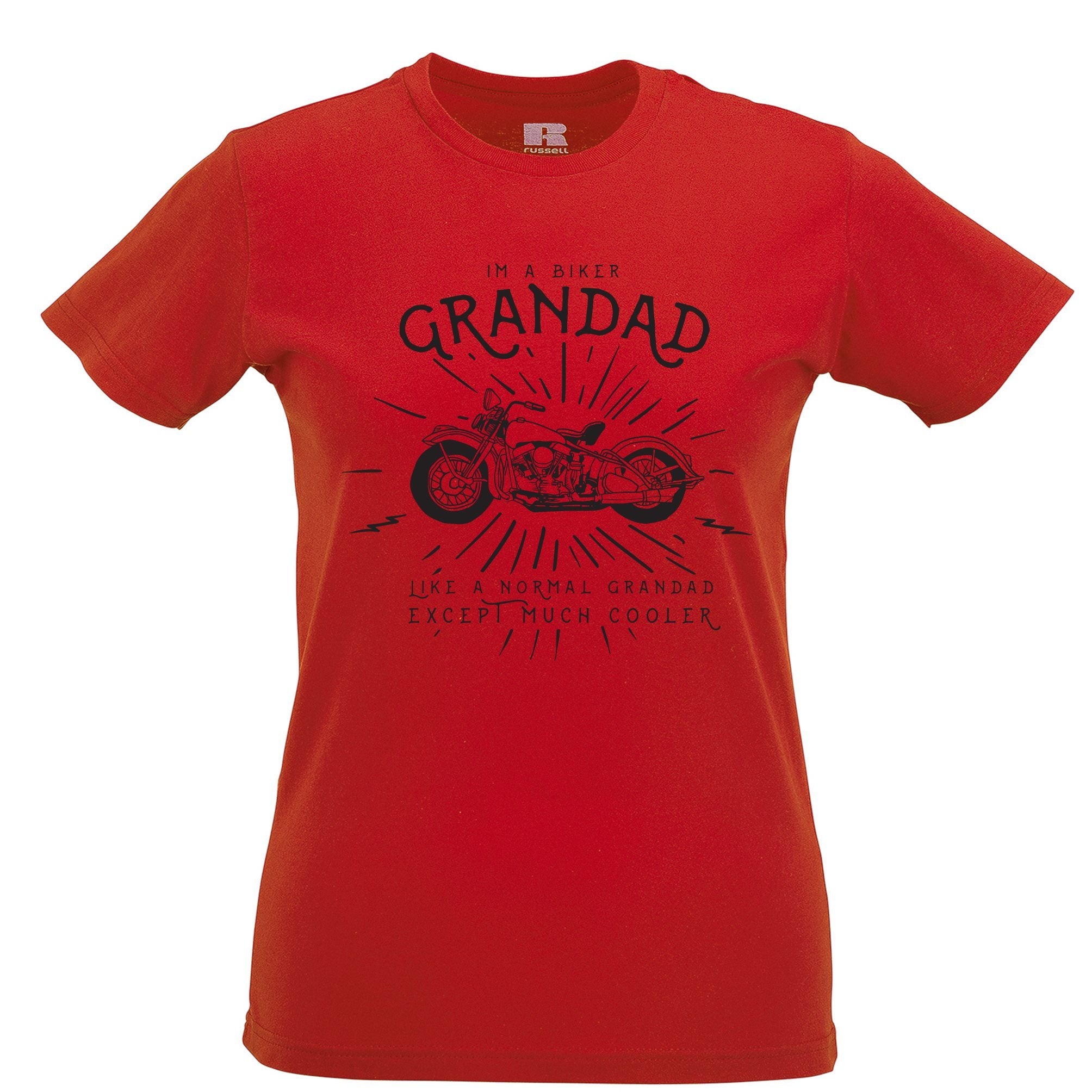 Motorcycle Womens T Shirt I'm A Biker Grandad