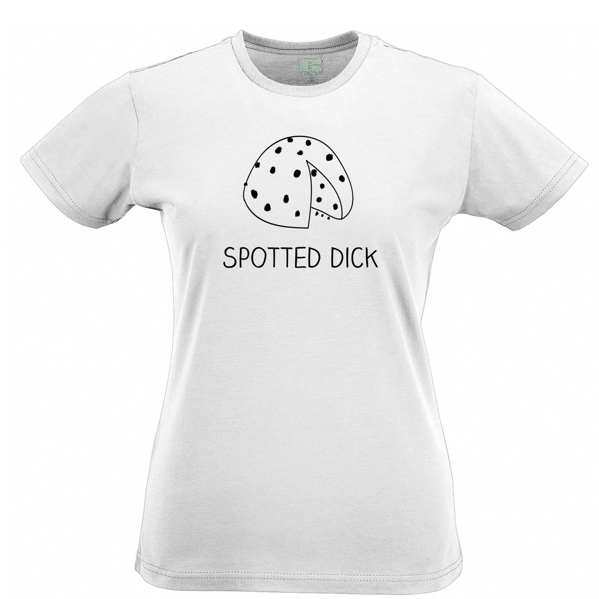 Chef's Cooking Womens T Shirt Hand Drawn Spotted Dick Logo