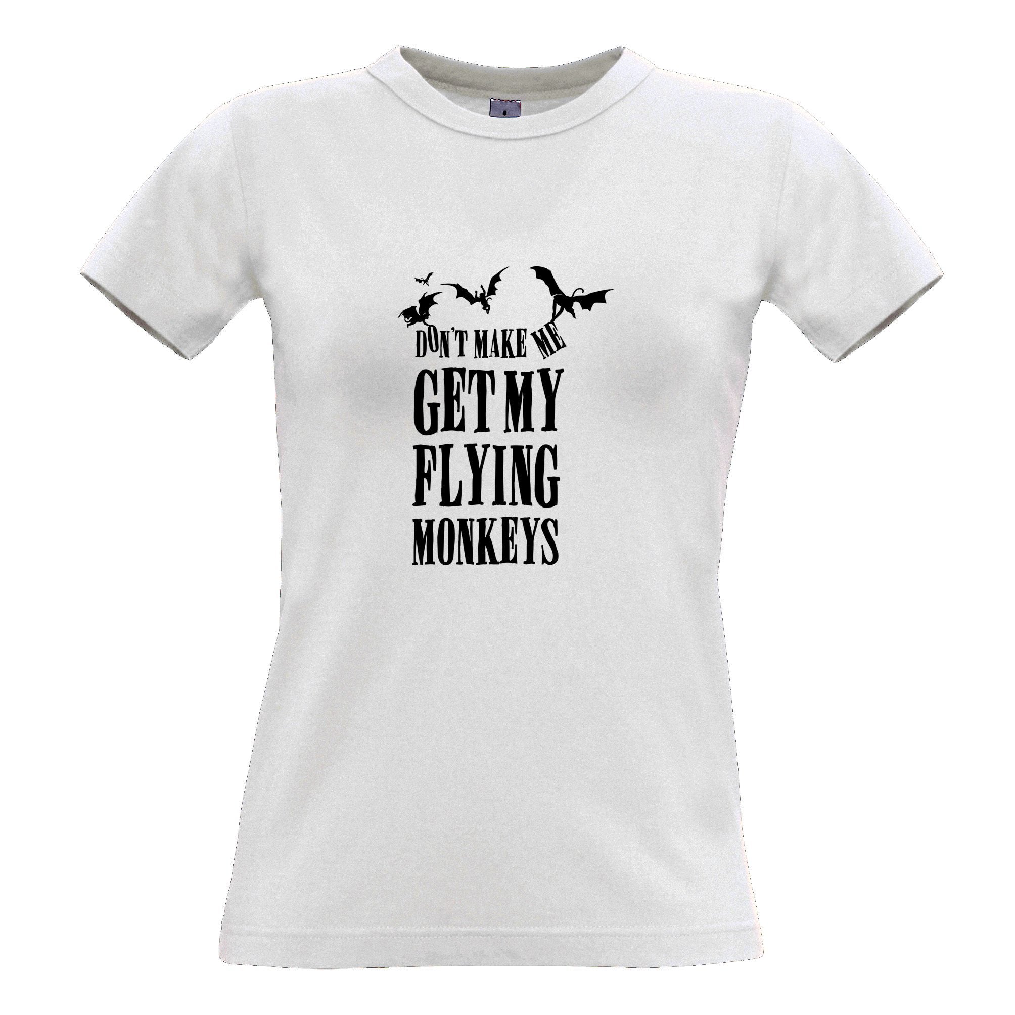 Halloween Womens T Shirt Don't Make Me Get My Flying Monkeys