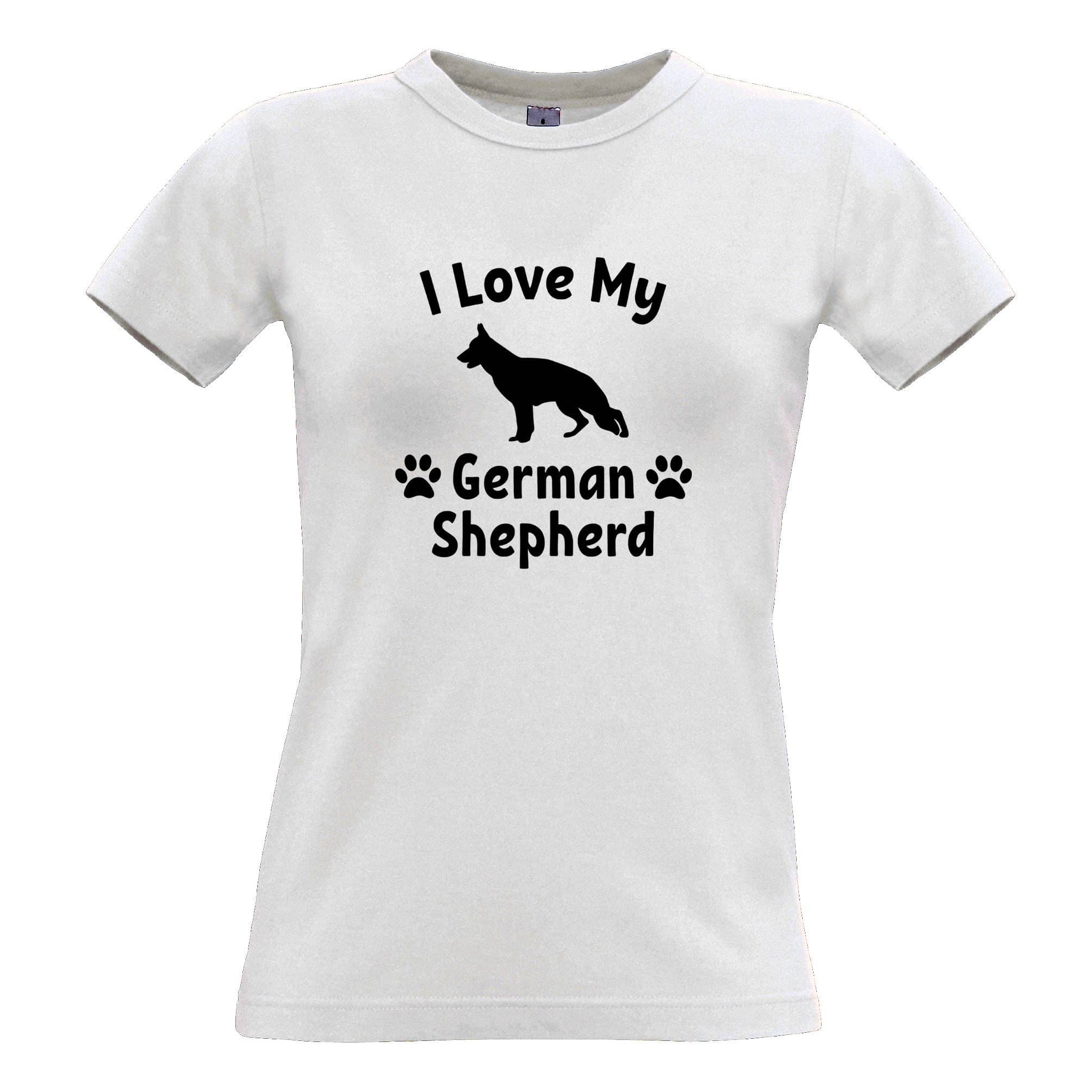 I Love My German Shepherd Dog Womens T Shirt