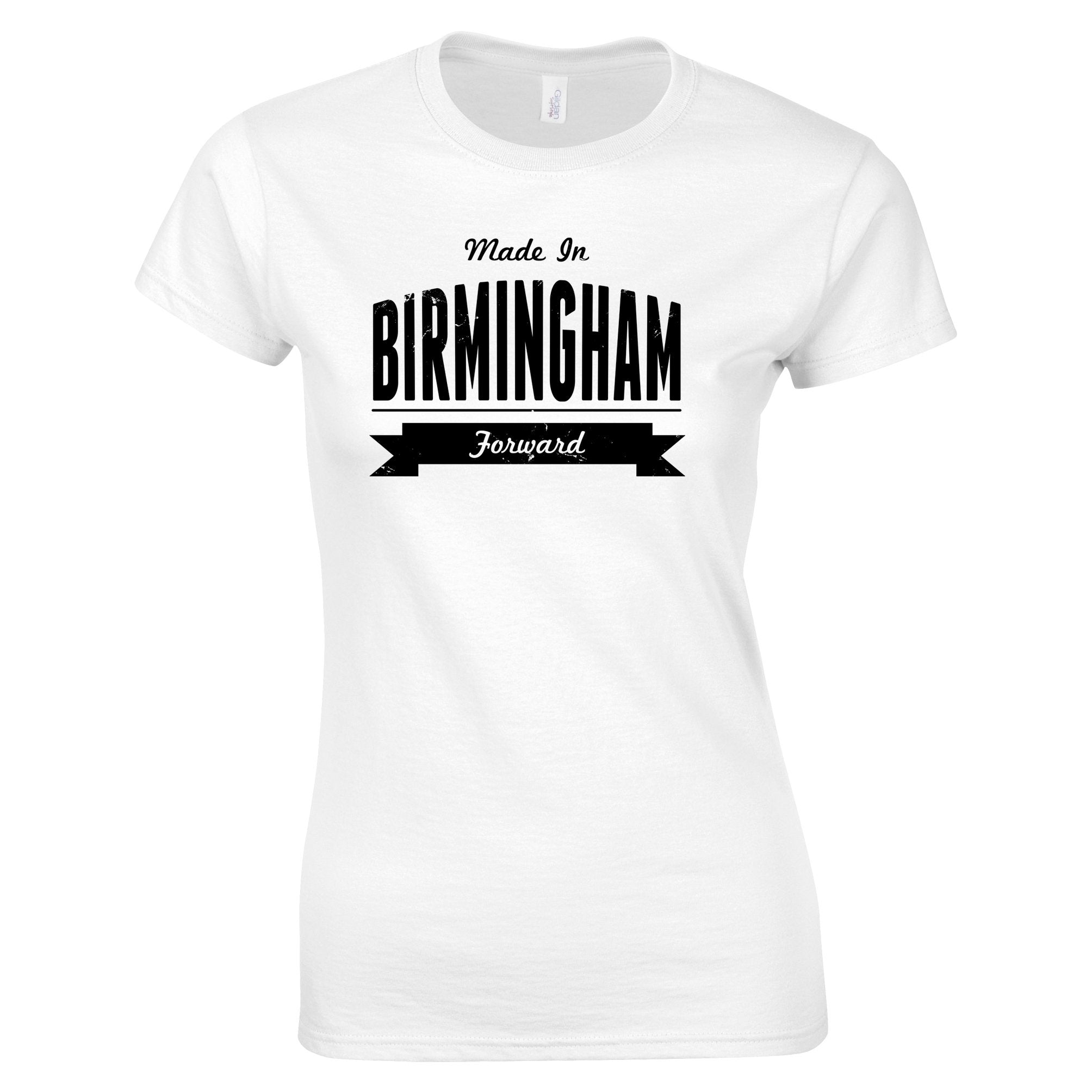 Hometown Pride Womens T Shirt Made in Birmingham Banner