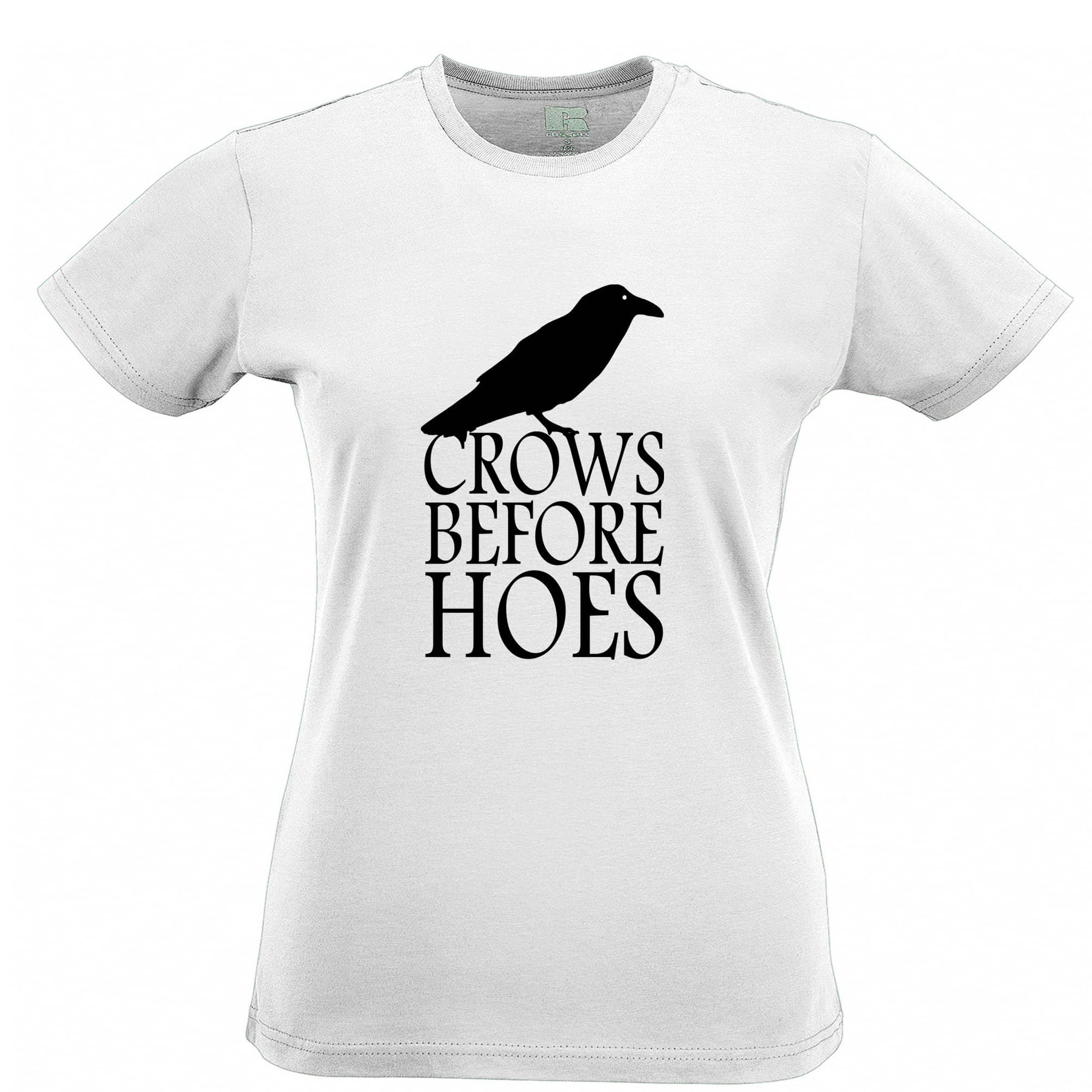 TV Parody Womens T Shirt Crows Before Hoes Slogan