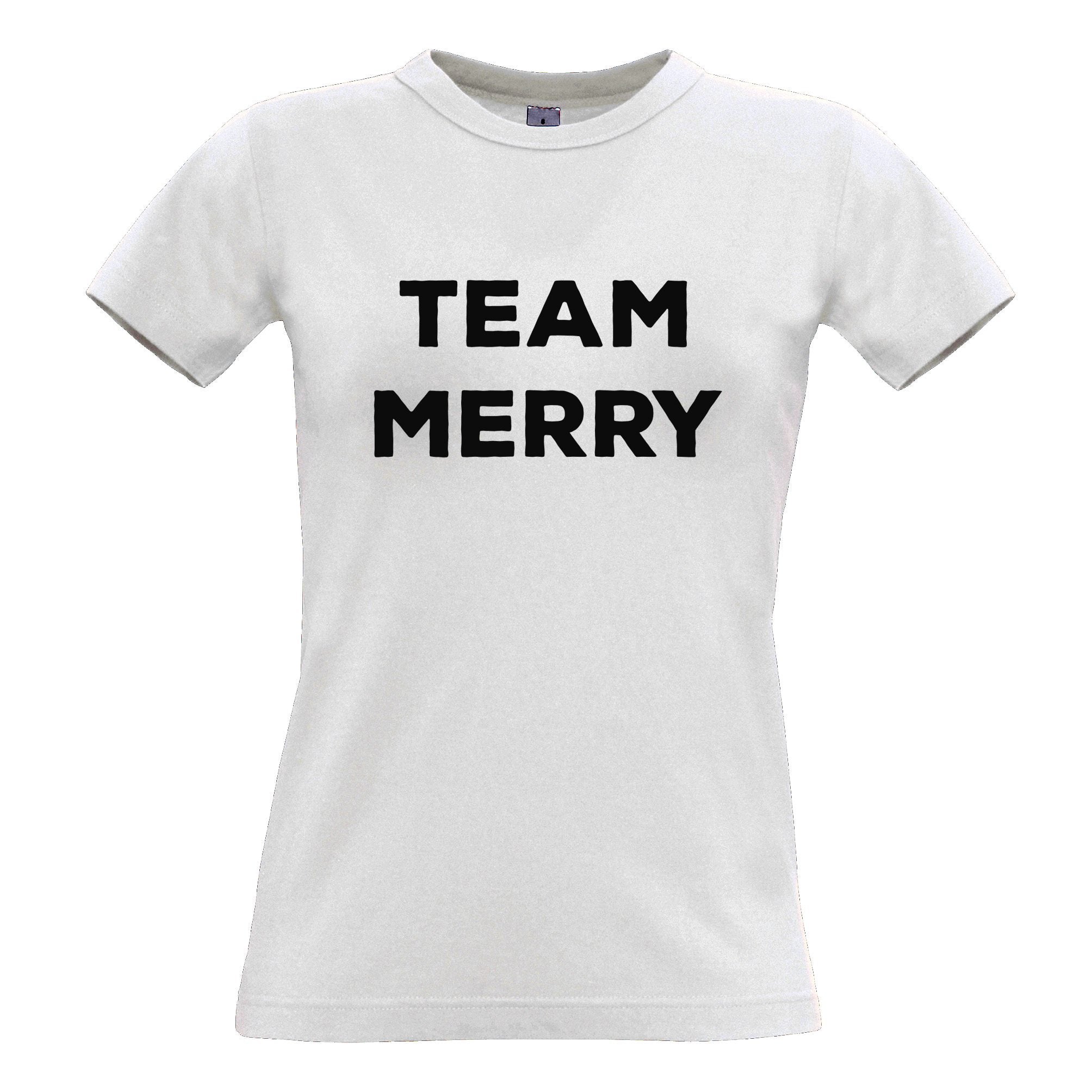 Novelty Xmas Womens T Shirt Team Merry Christmas