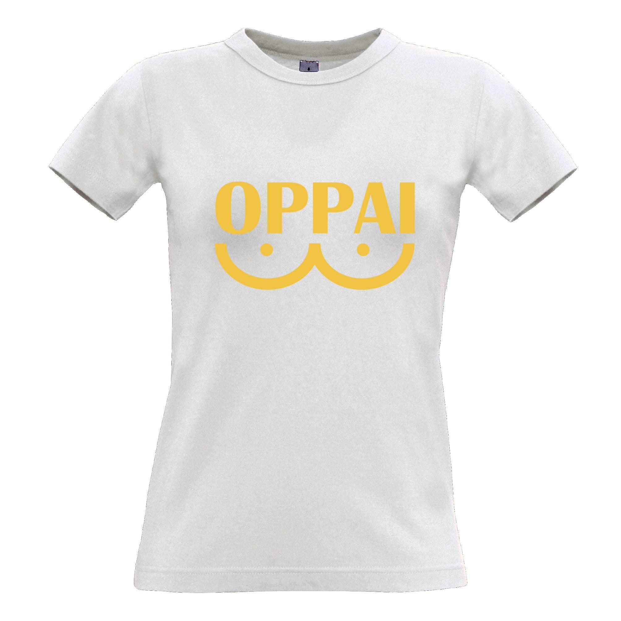 Novelty Anime Parody Womens T Shirt Oppai Logo