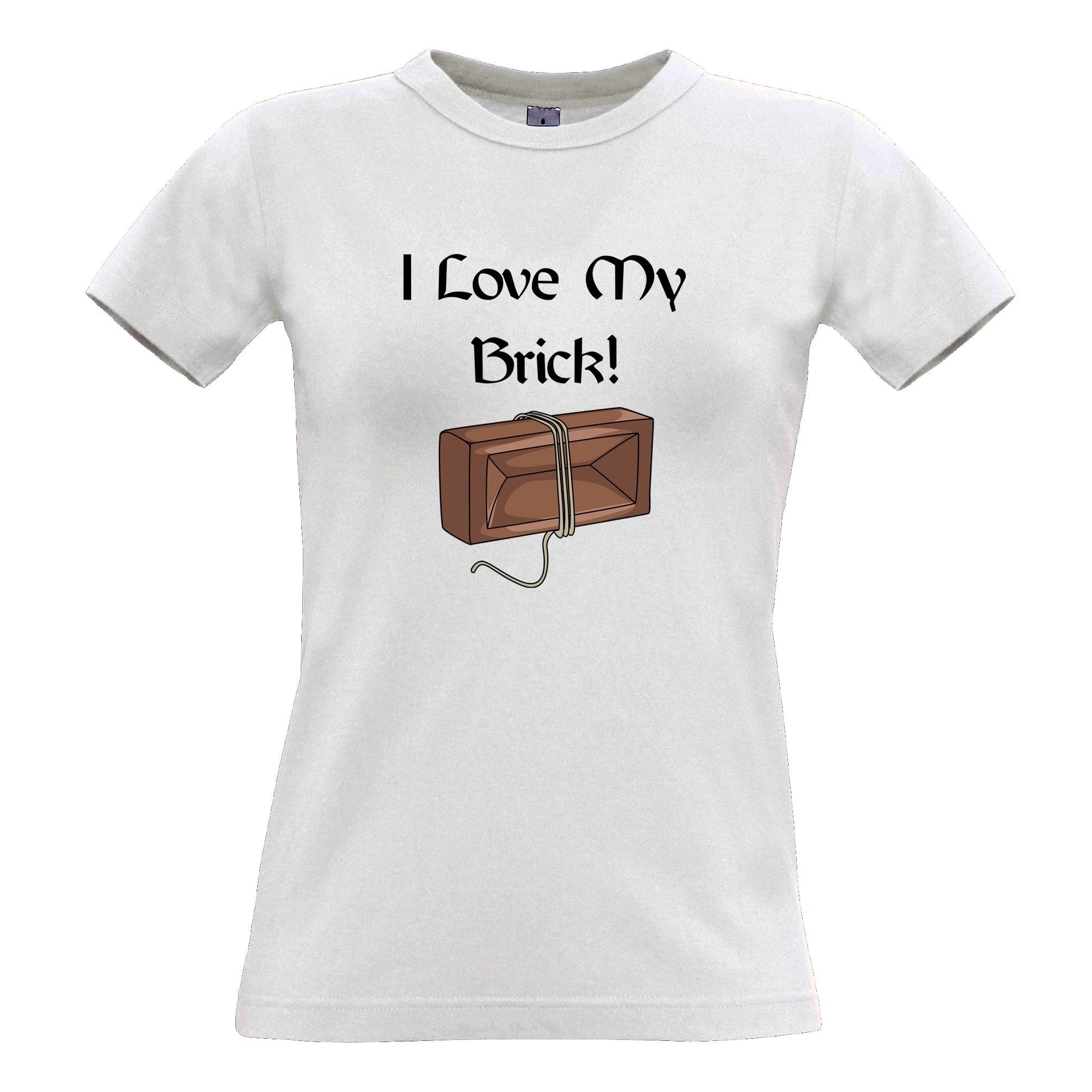 I Love My Brick Womens T Shirt Novelty TV Parody