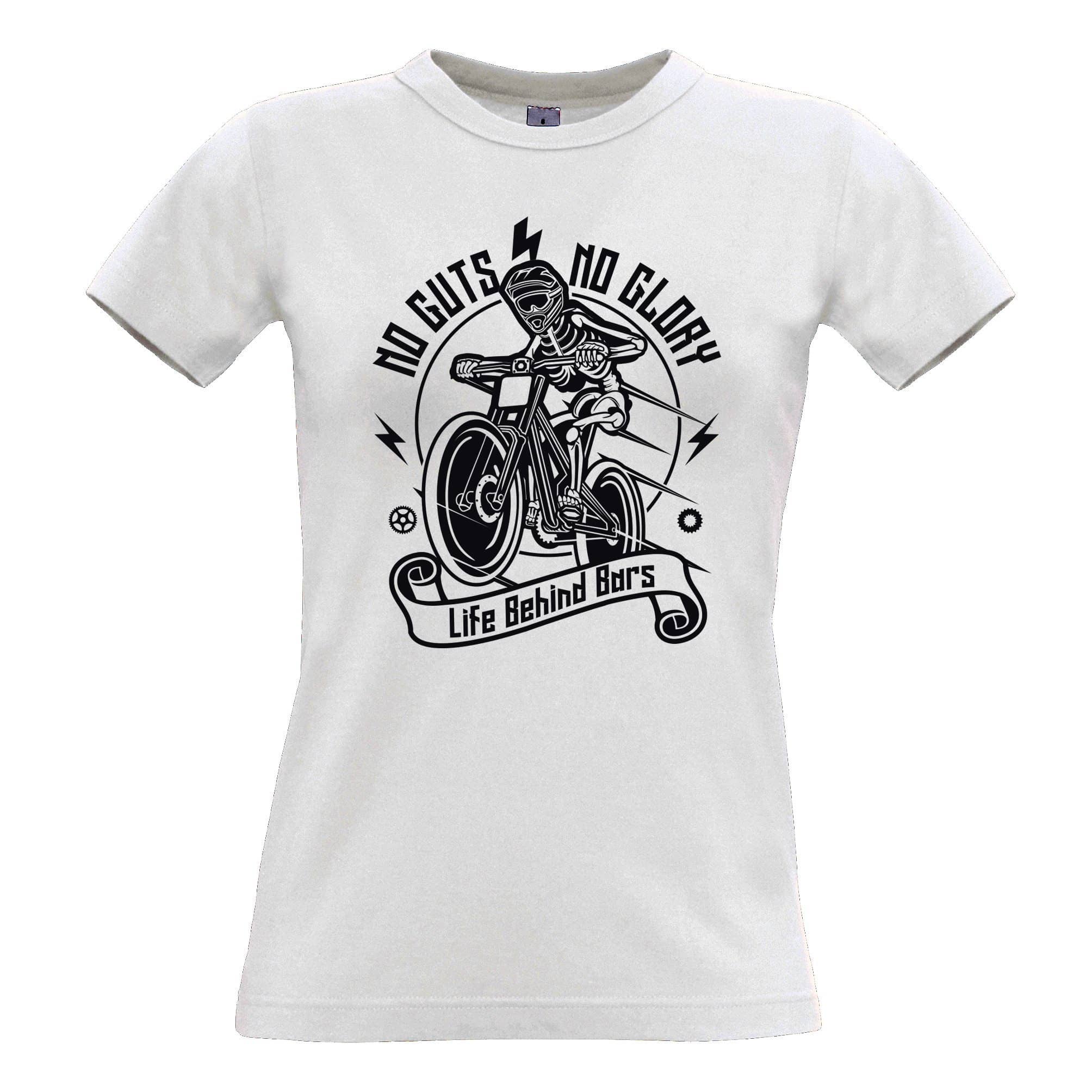 'No Guts, No Glory' Mountain Biking Womens T Shirt