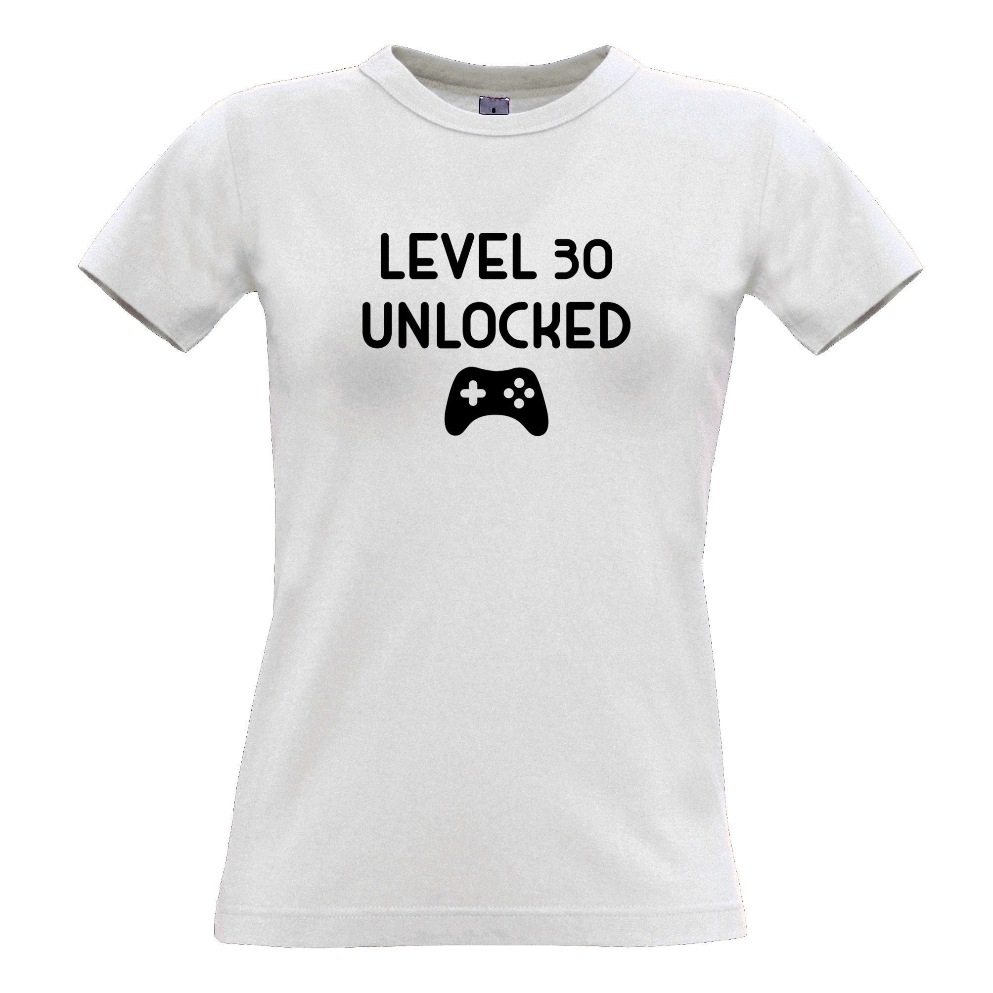 Gamers 30th Birthday Womens T Shirt Level 30 Unlocked