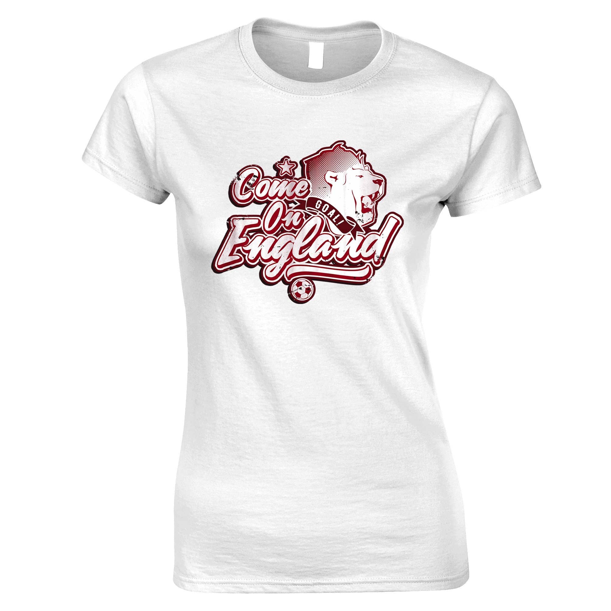 Come On England Football Womens T Shirt