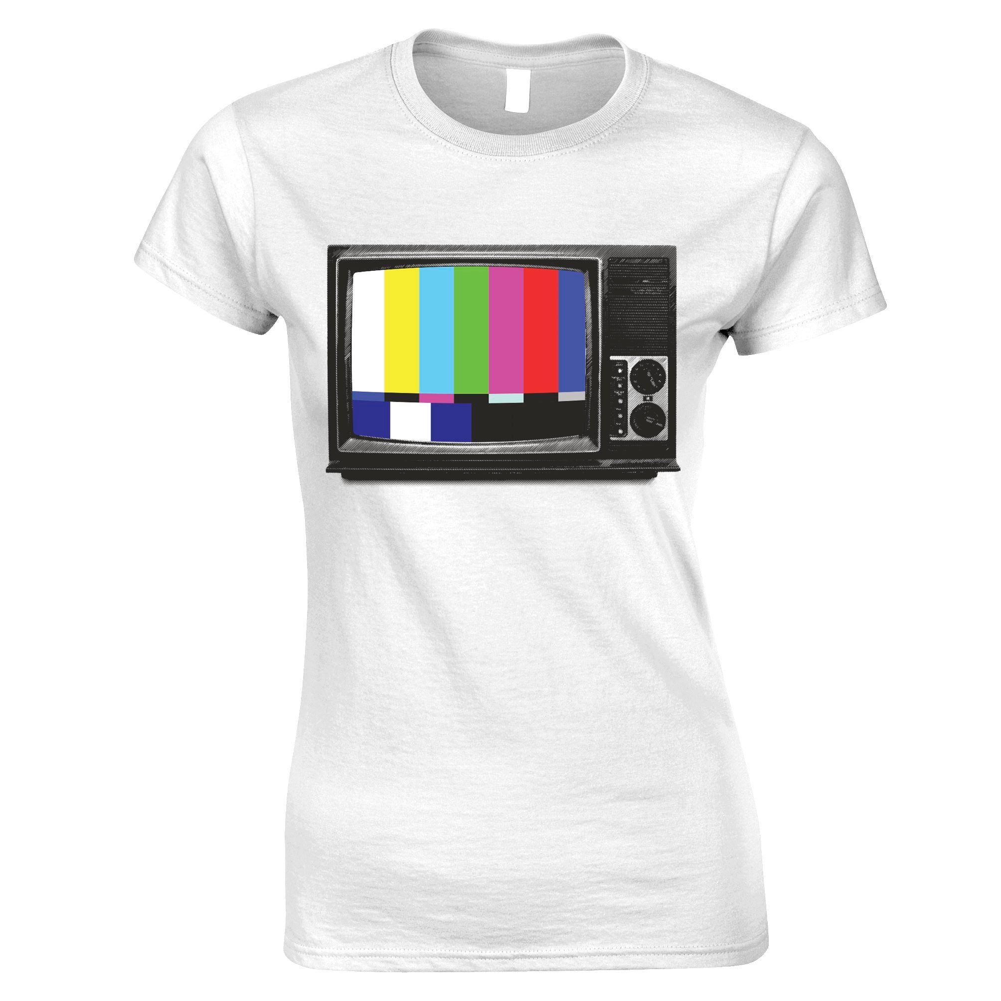 Retro TV Test Pattern Womens T Shirt