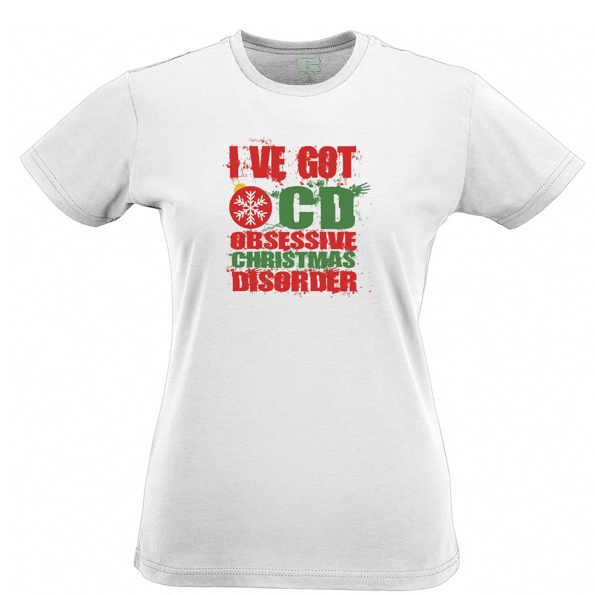 Christmas Womens T Shirt Obsessive Xmas Disorder OCD Joke