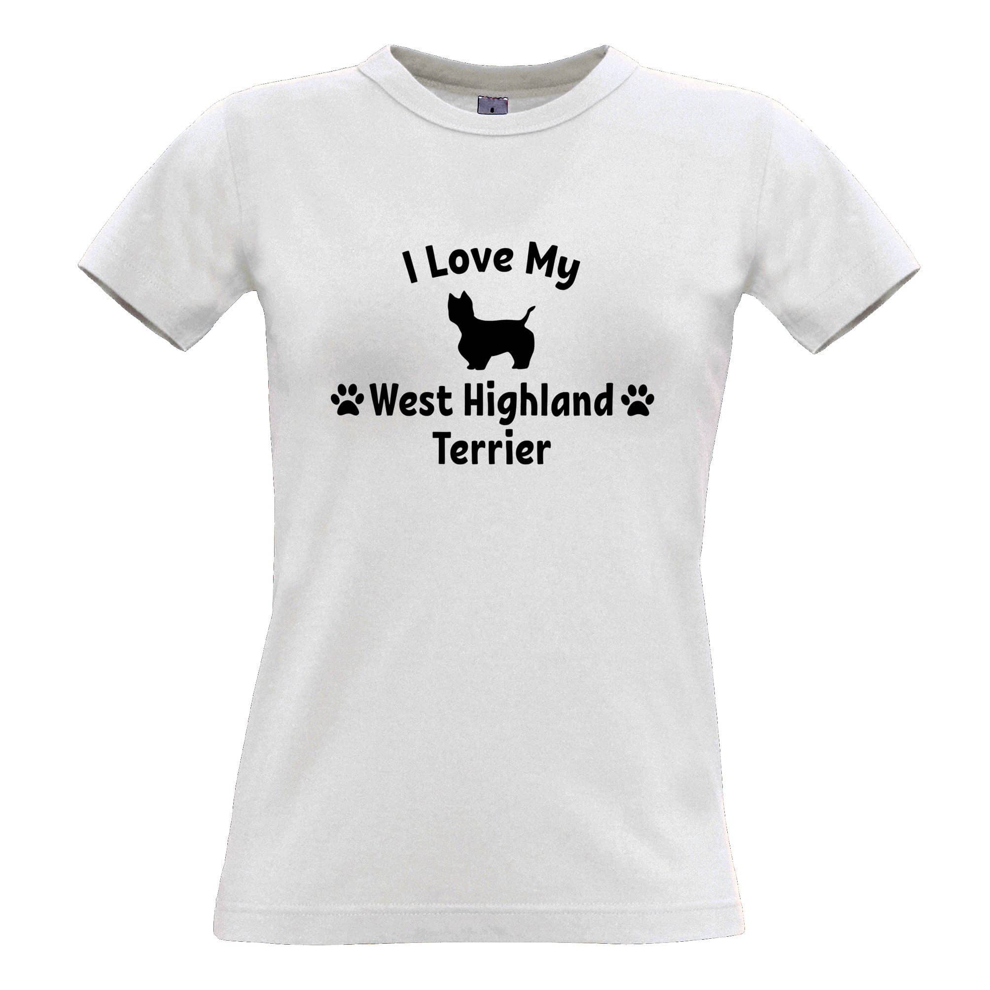 I Love My West Highland Terrier Dog Womens T Shirt