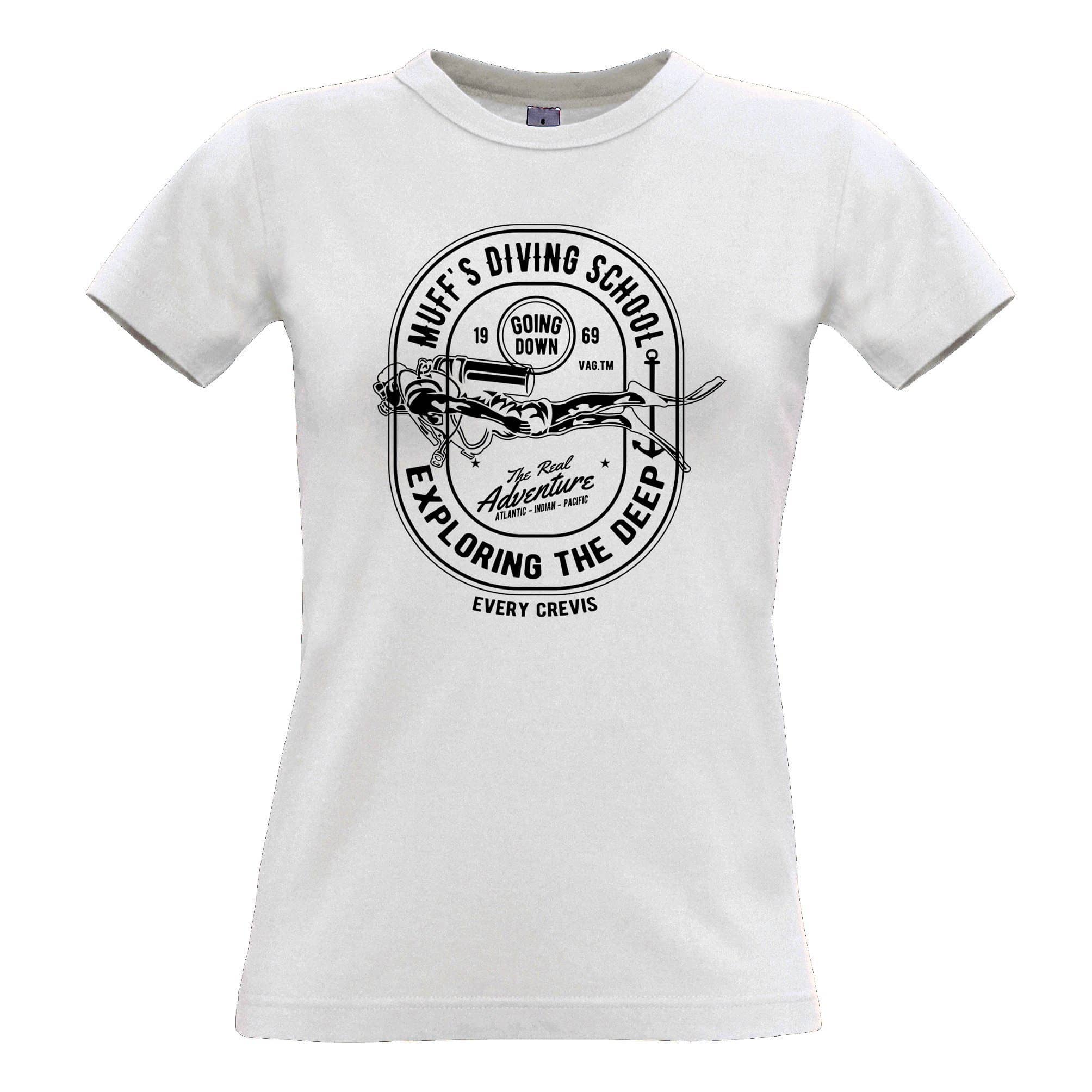 Diving School Womens T Shirt The Real Adventure Logo