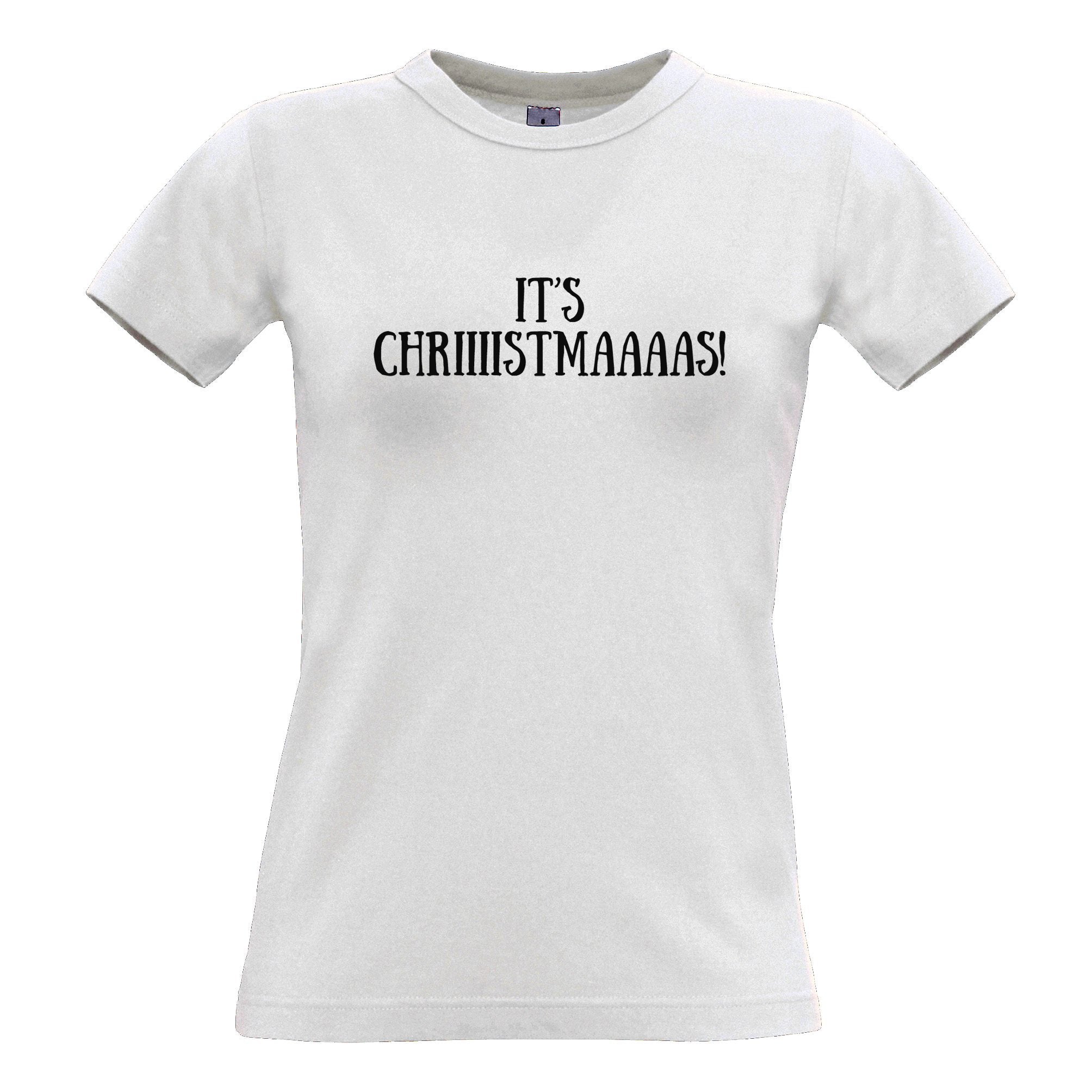 Novelty Xmas Womens T Shirt It's Christmas! Festive Slogan