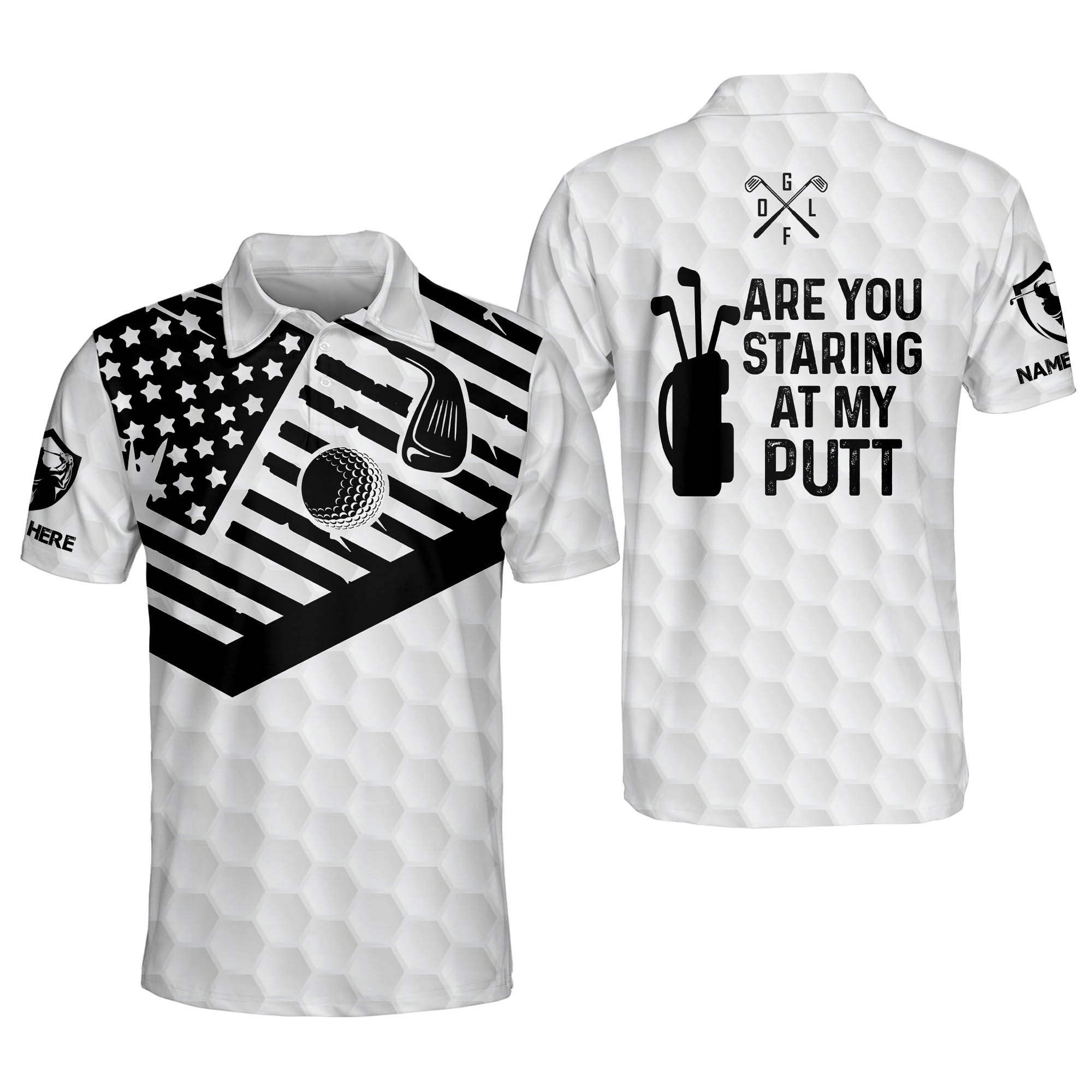 Personalized Funny Golf Shirts for Men Are You Staring At My Putt Mens Golf Shirts Short Sleeve Polo Dry Fit GOLF