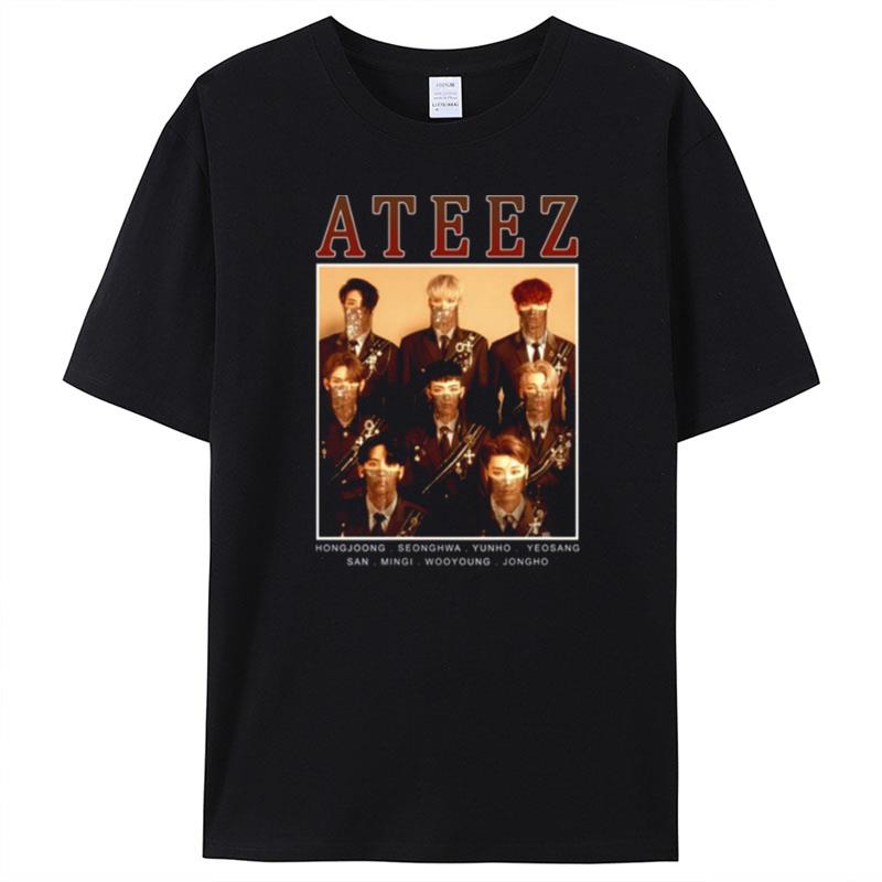 Ateez Vintage Retro Band Style 90S Wonderland T-Shirt Unisex