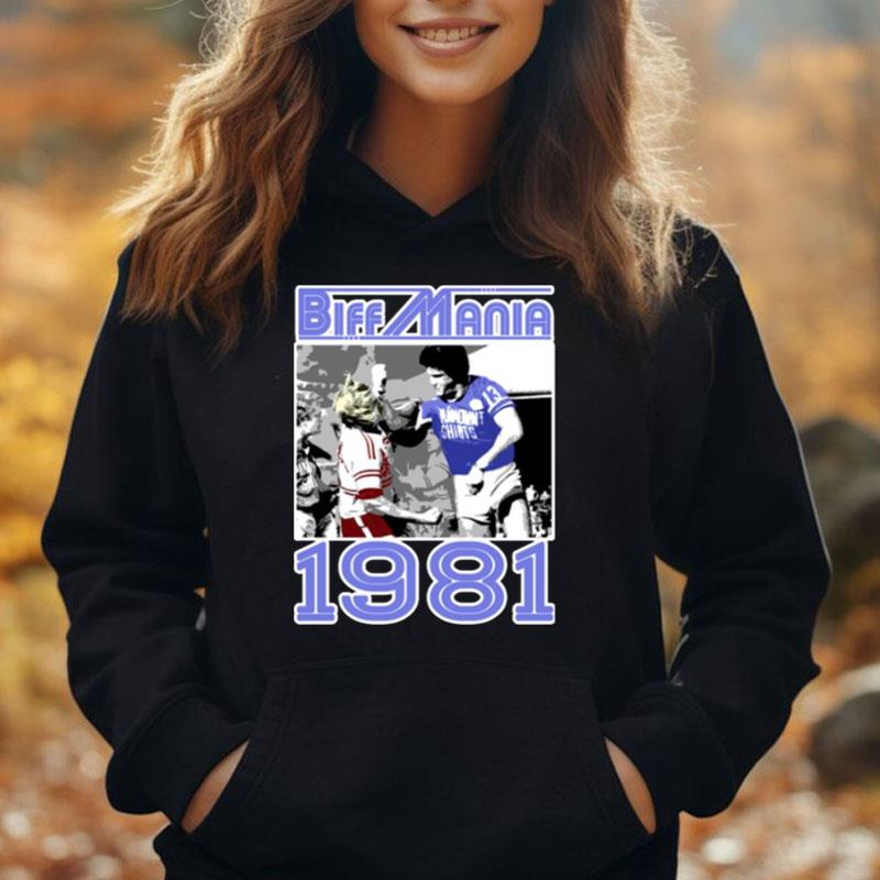 Biff Mania 1981 Rugby T-Shirt Unisex