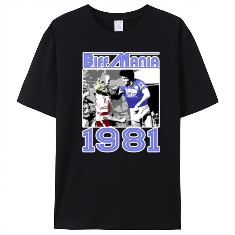 Biff Mania 1981 Rugby T-Shirt Unisex