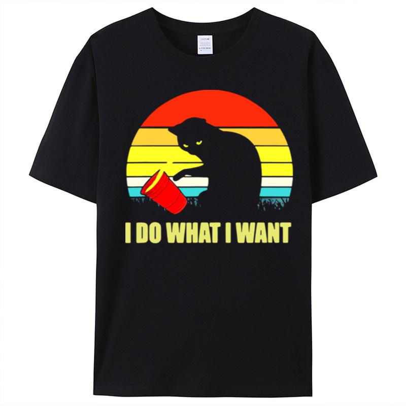 Cat I Do What I Want Sunset T-Shirt Unisex